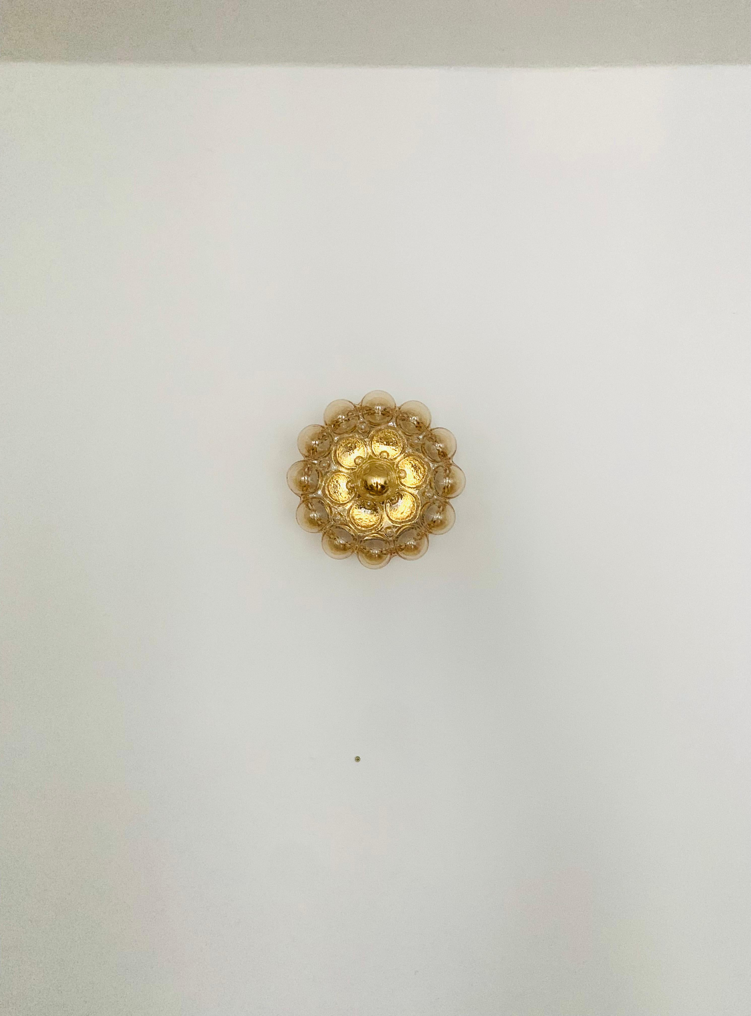 Lampada da parete o da incasso in vetro a bolle di Helena Tynell per Glashütte Limburg In condizioni buone in vendita a München, DE