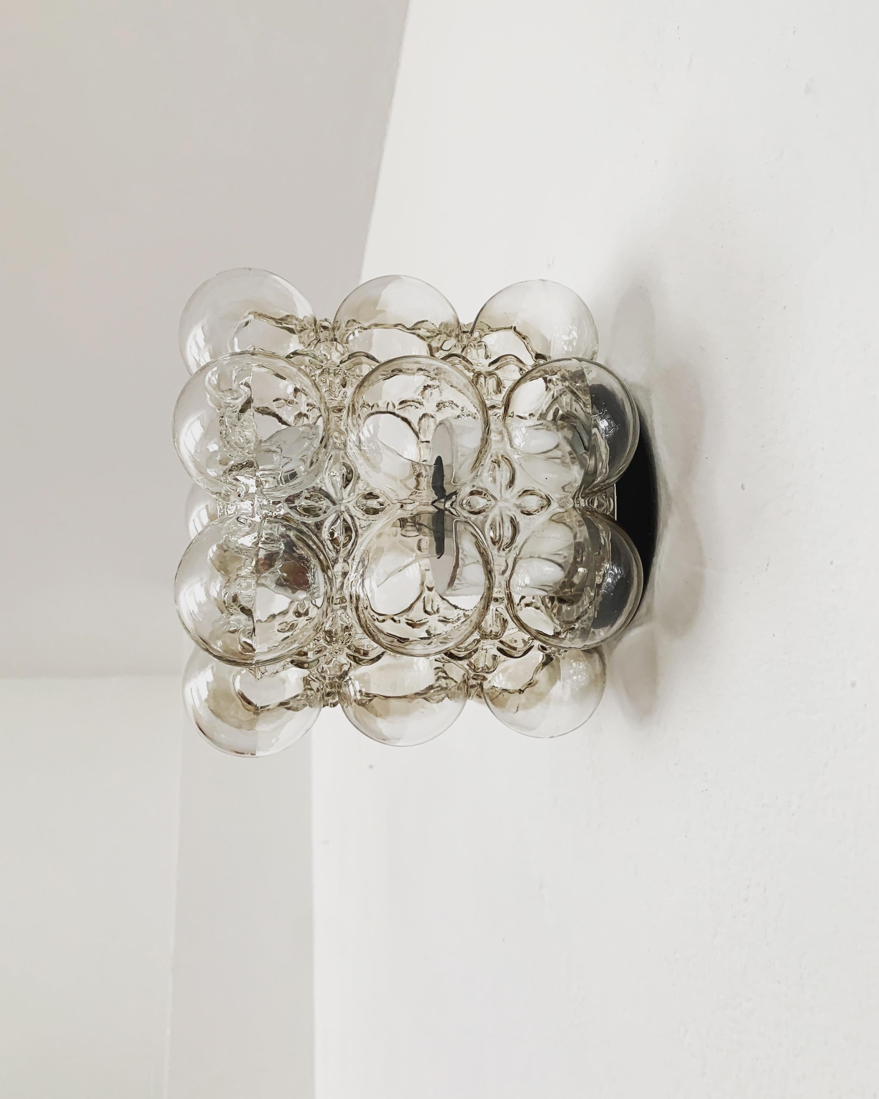 Lampe murale ou lampe encastrée en verre Bubble par Helena Tynell pour Glashütte Limburg Bon état - En vente à München, DE