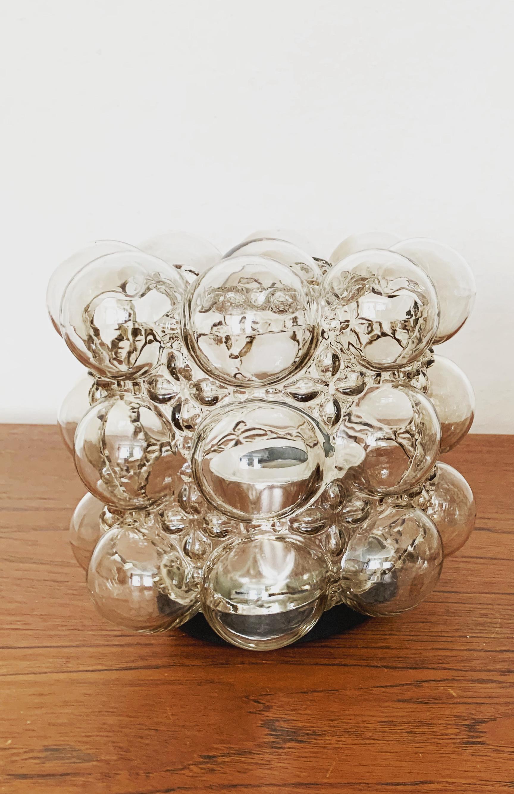 Lampe murale ou lampe encastrée en verre Bubble par Helena Tynell pour Glashütte Limburg en vente 2