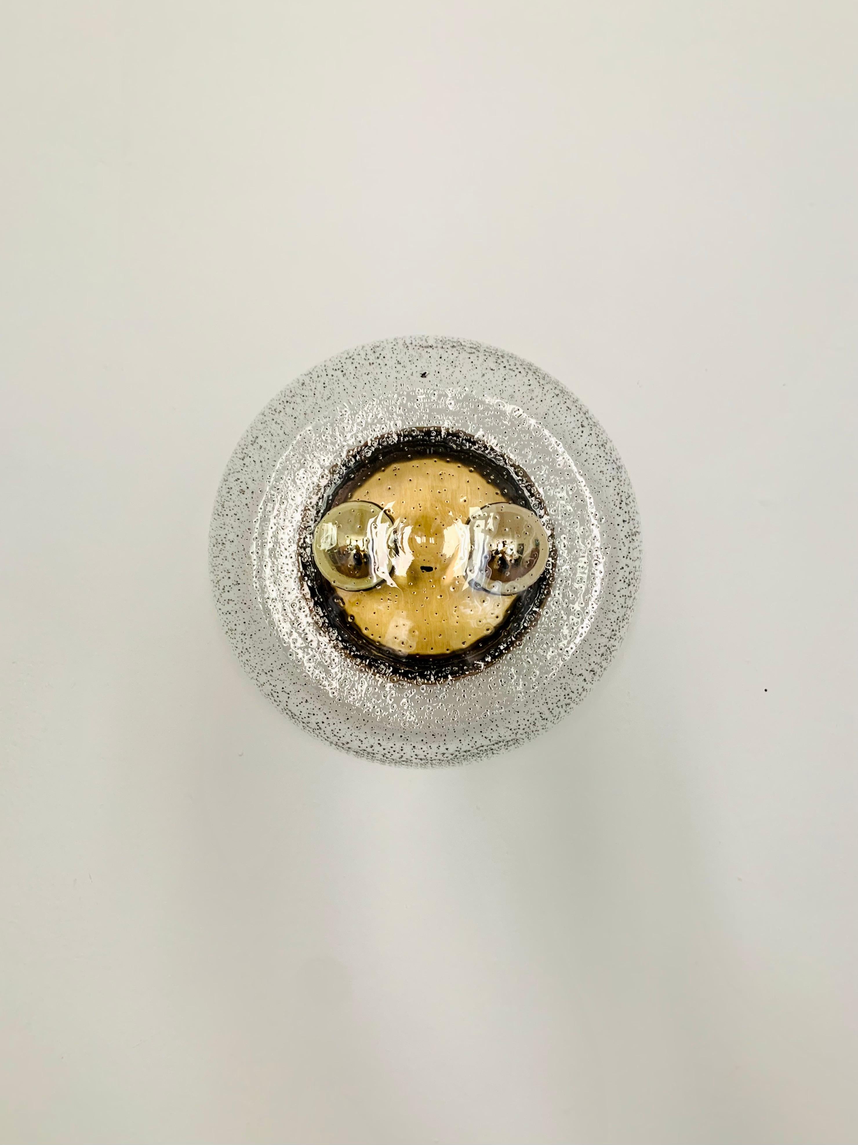 Wonderful bubble glass wall or ceiling lamp from the 1960s.
Fantastic design and high quality workmanship.
The lamp impresses with its spectacular play of light.

Condition:

Very good vintage condition with slight signs of age-related wear.
Minimal