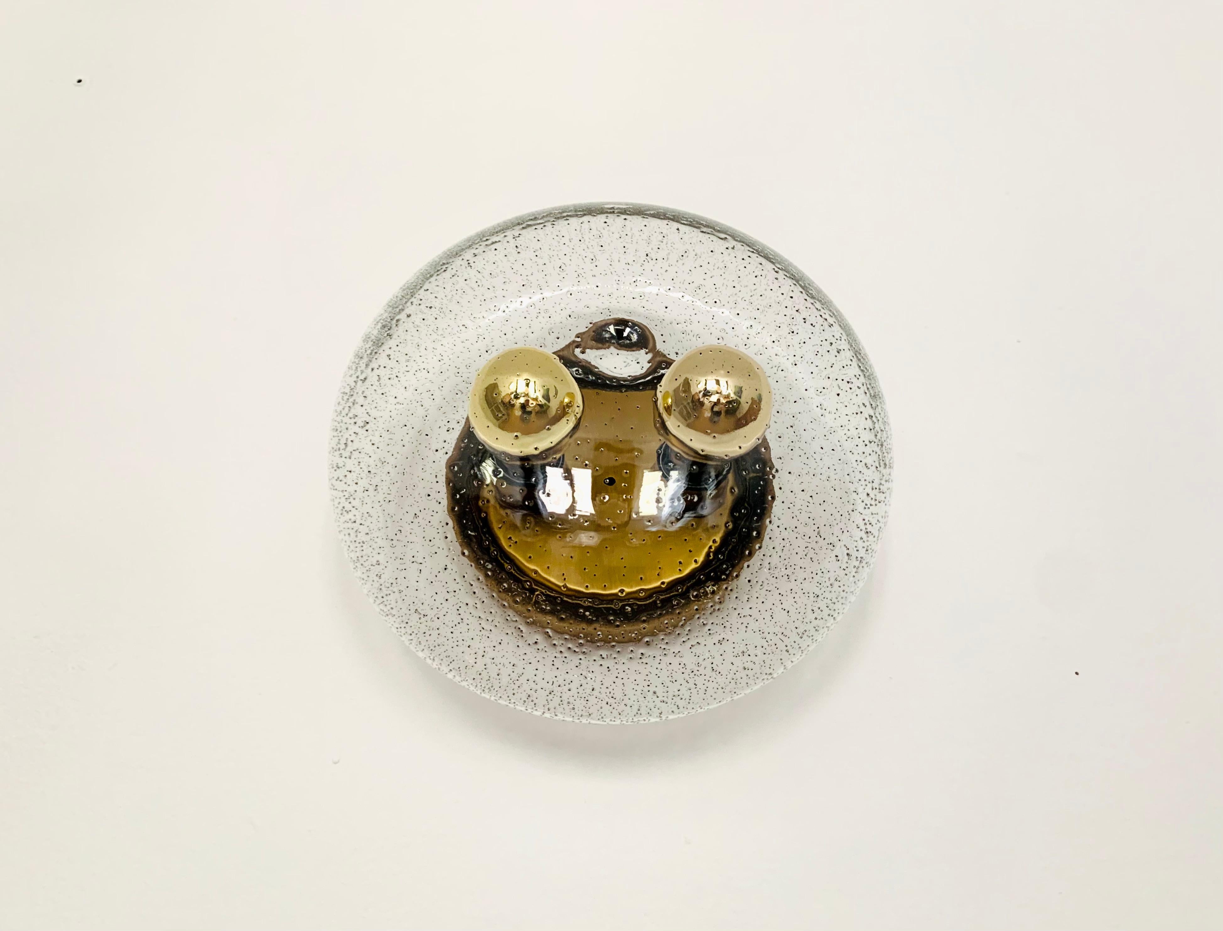 Bubble Glass Wall Lamp or Flush Light In Good Condition For Sale In München, DE