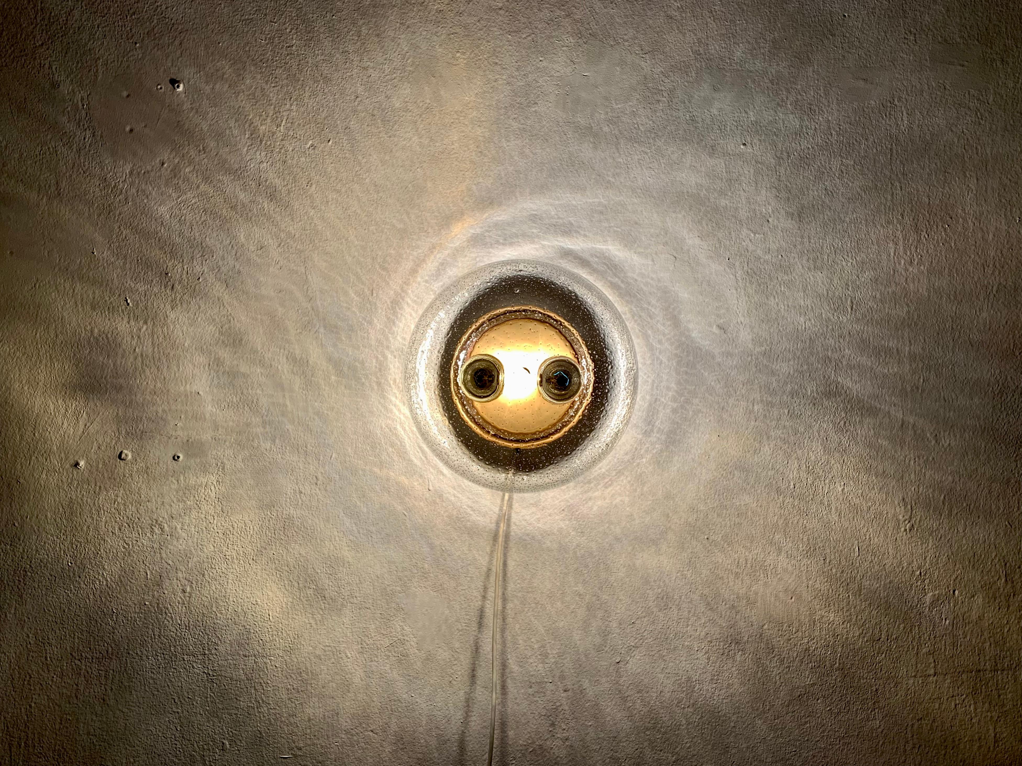 Bubble Glass Wall Lamp or Flush Light For Sale 1