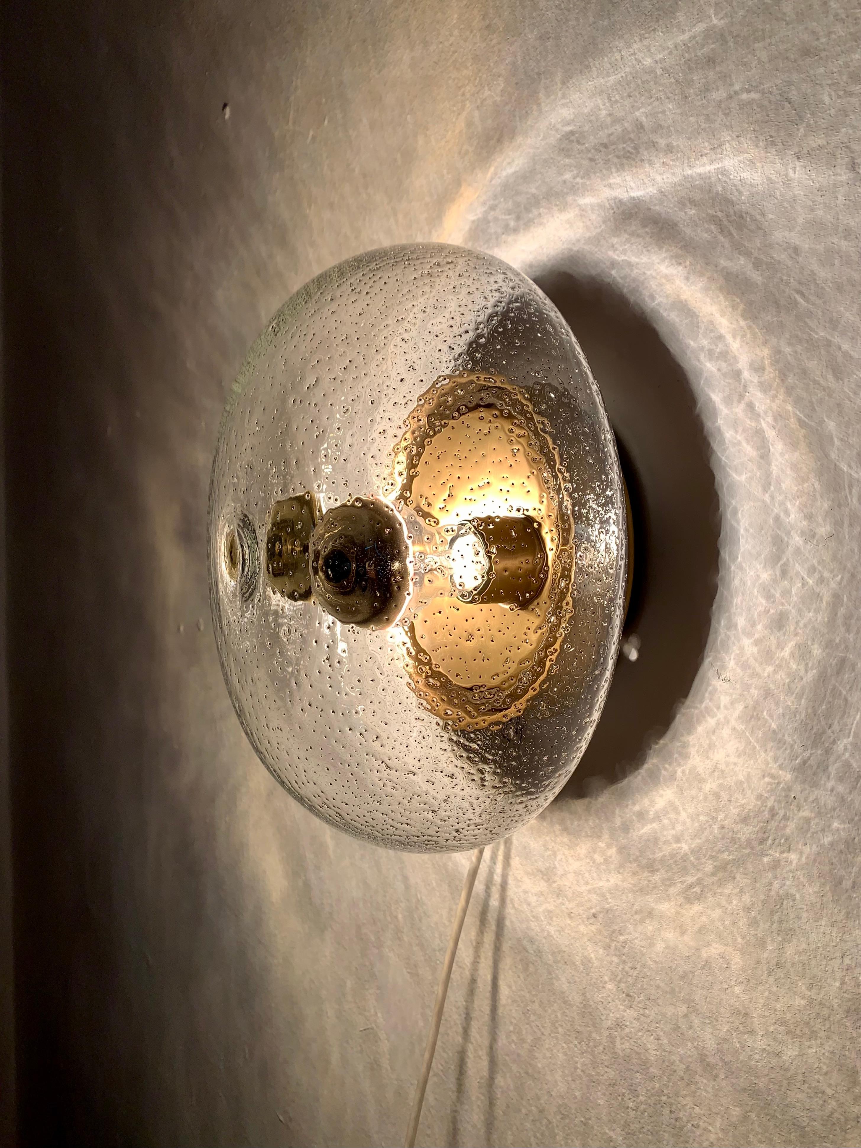 Bubble Glass Wall Lamp or Flush Light For Sale 2