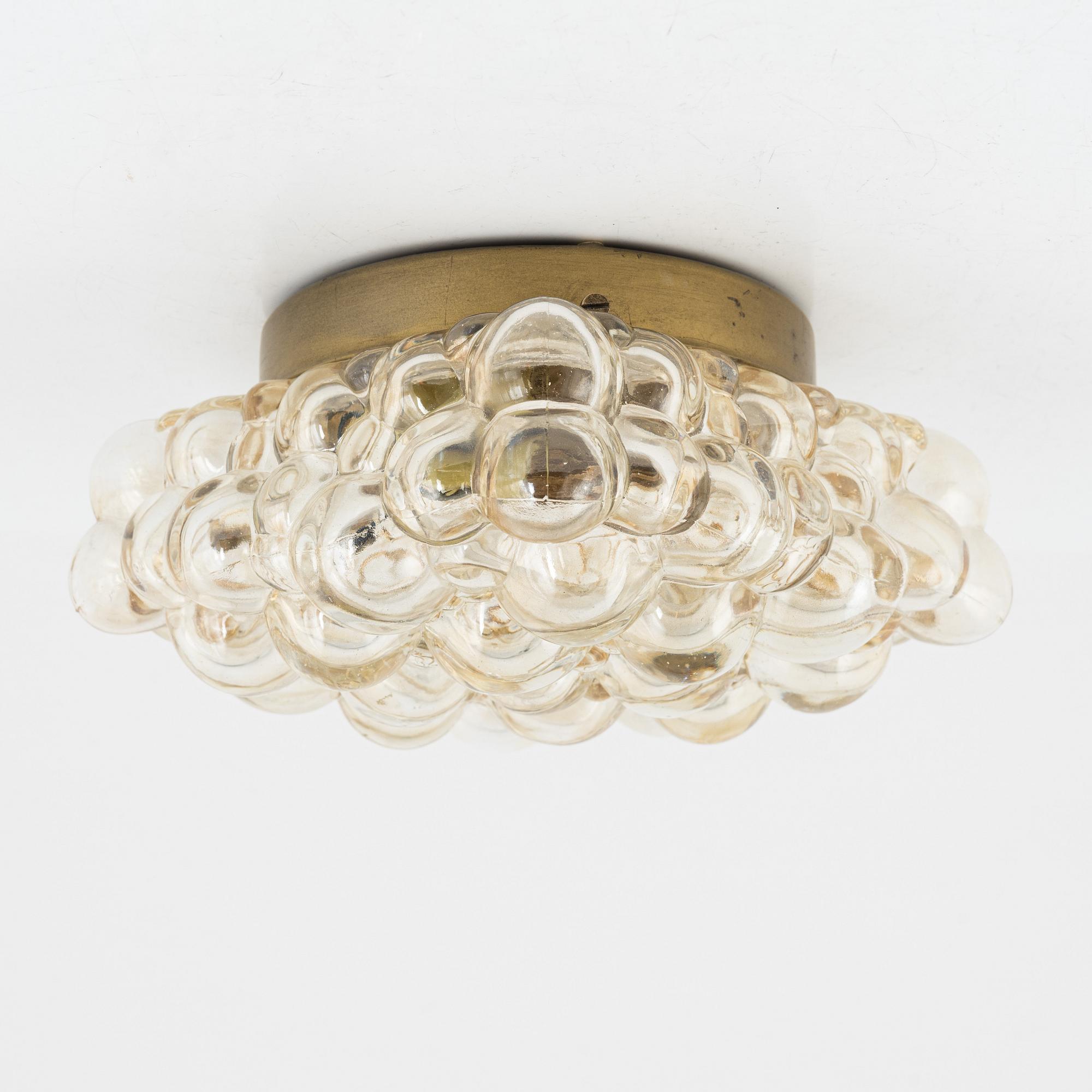 Bubble Glass Wall Lamp or Flush Mount by Helena Tynell, 1960s Limburg Germany In Good Condition For Sale In Paris, FR