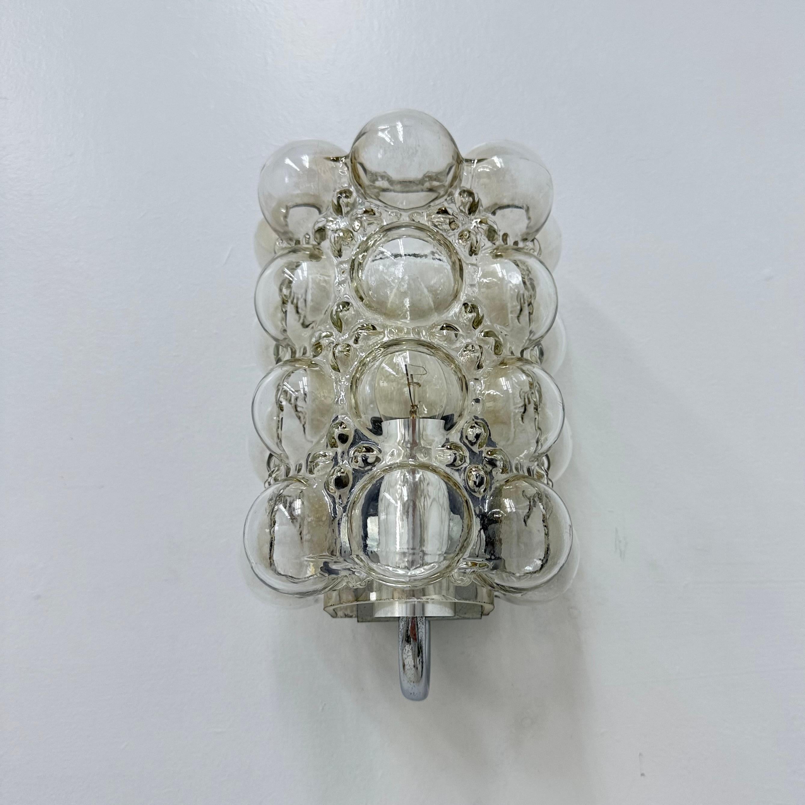 Applique murale en verre Bubble par Helena Tynell pour Limburg, Allemagne, années 1970 en vente 5
