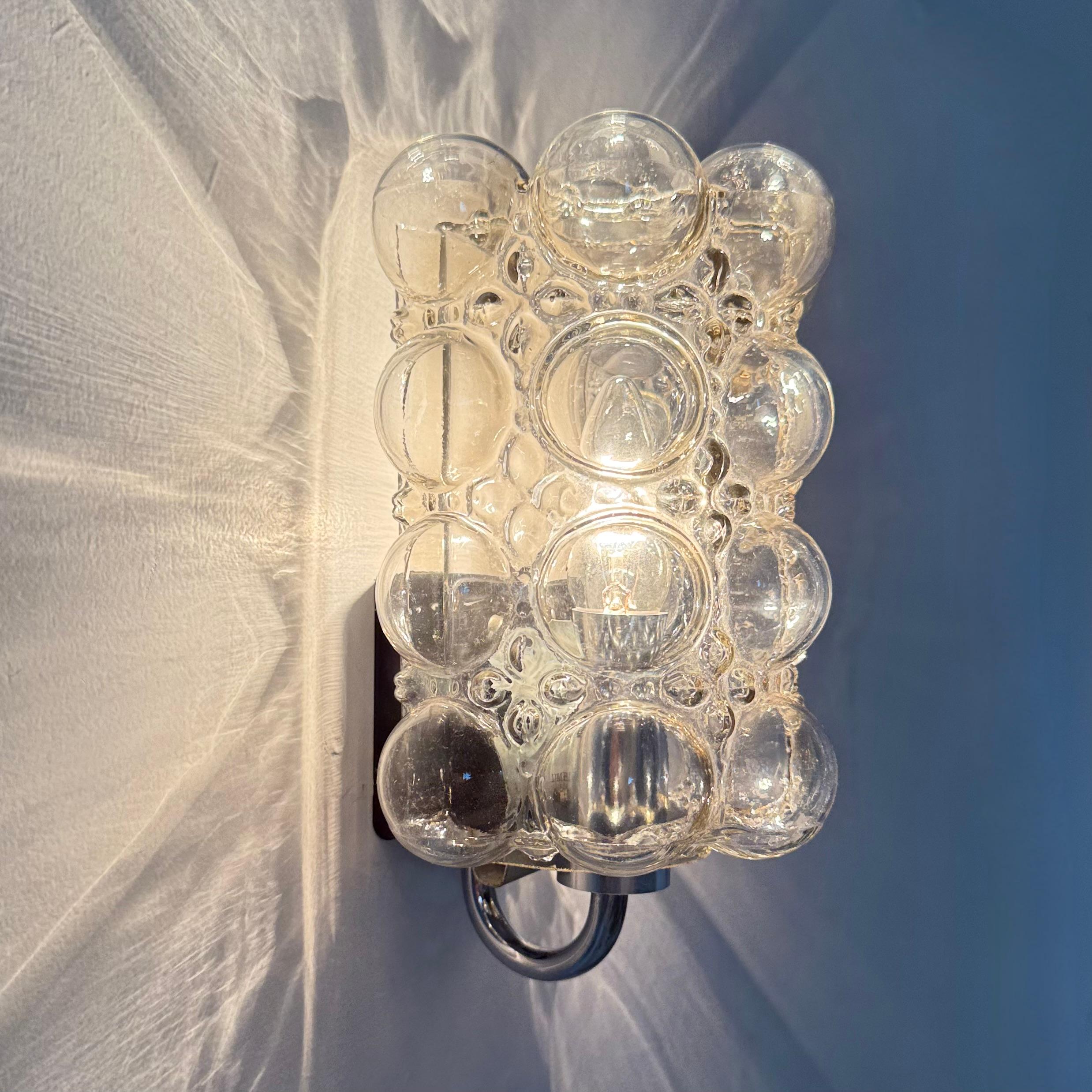 Applique murale en verre Bubble par Helena Tynell pour Limburg, Allemagne, années 1970 en vente 8