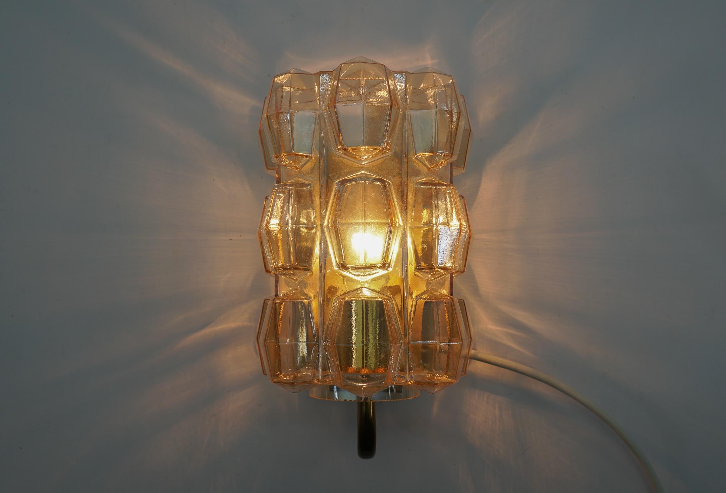 Mid-Century Modern Bubble Glass Wall Light by Helena Tynell for Limburg, 1960s Germany For Sale
