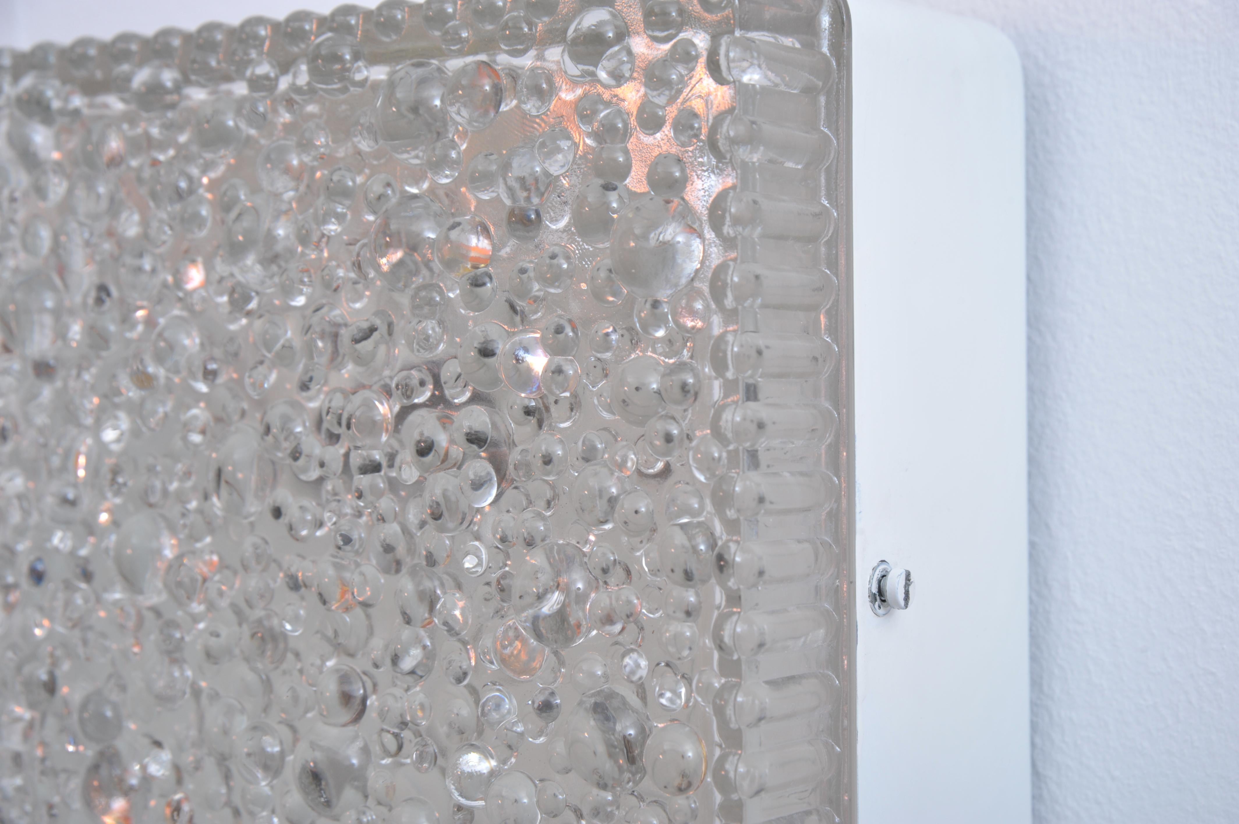 German Bubble Glass Wall Light by Staff (1960s) For Sale