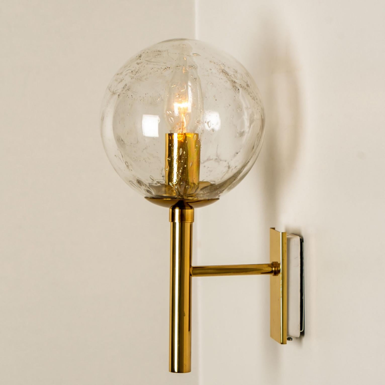 Bubble Glass Wall Lights or Wall Sconces by Doria Leuchten, 1960s For Sale 2