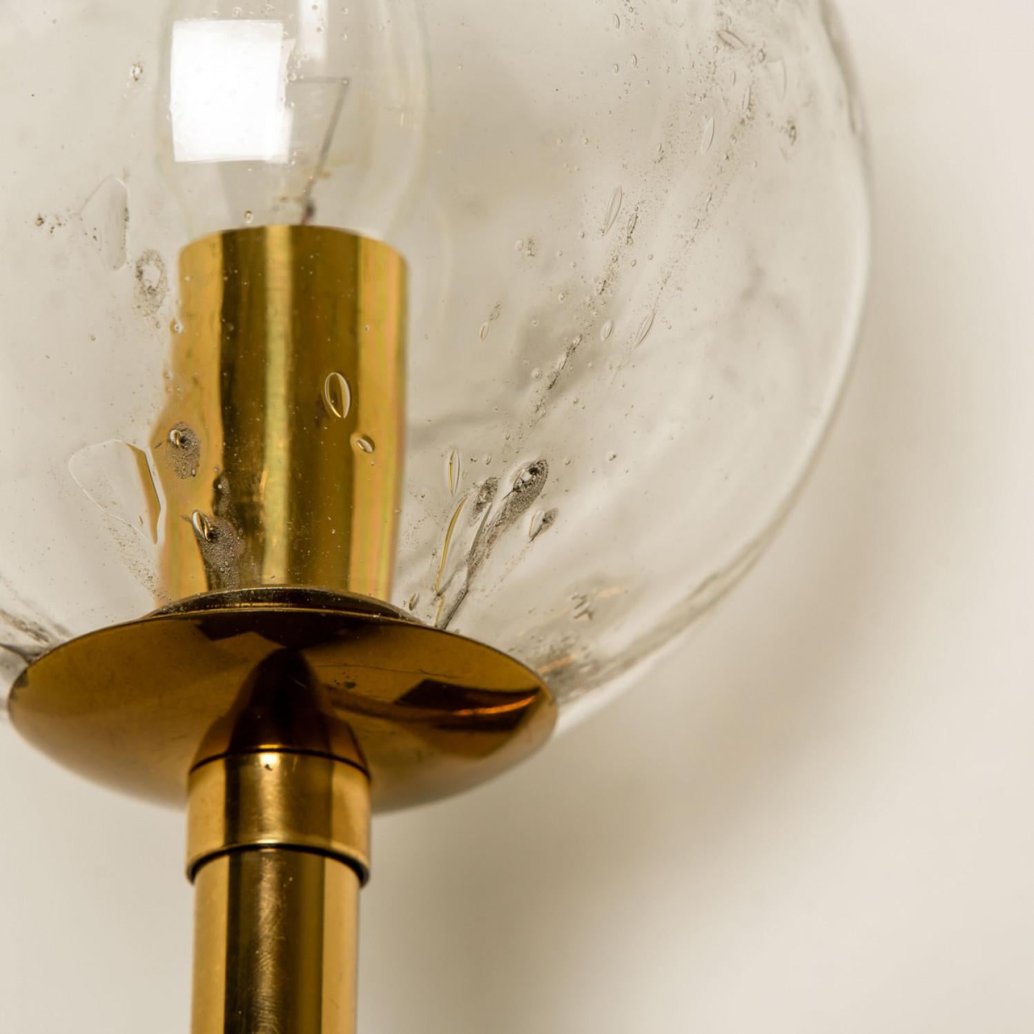 Mid-Century Modern Bubble Glass Wall Lights or Wall Sconces by Doria Leuchten, 1960s For Sale