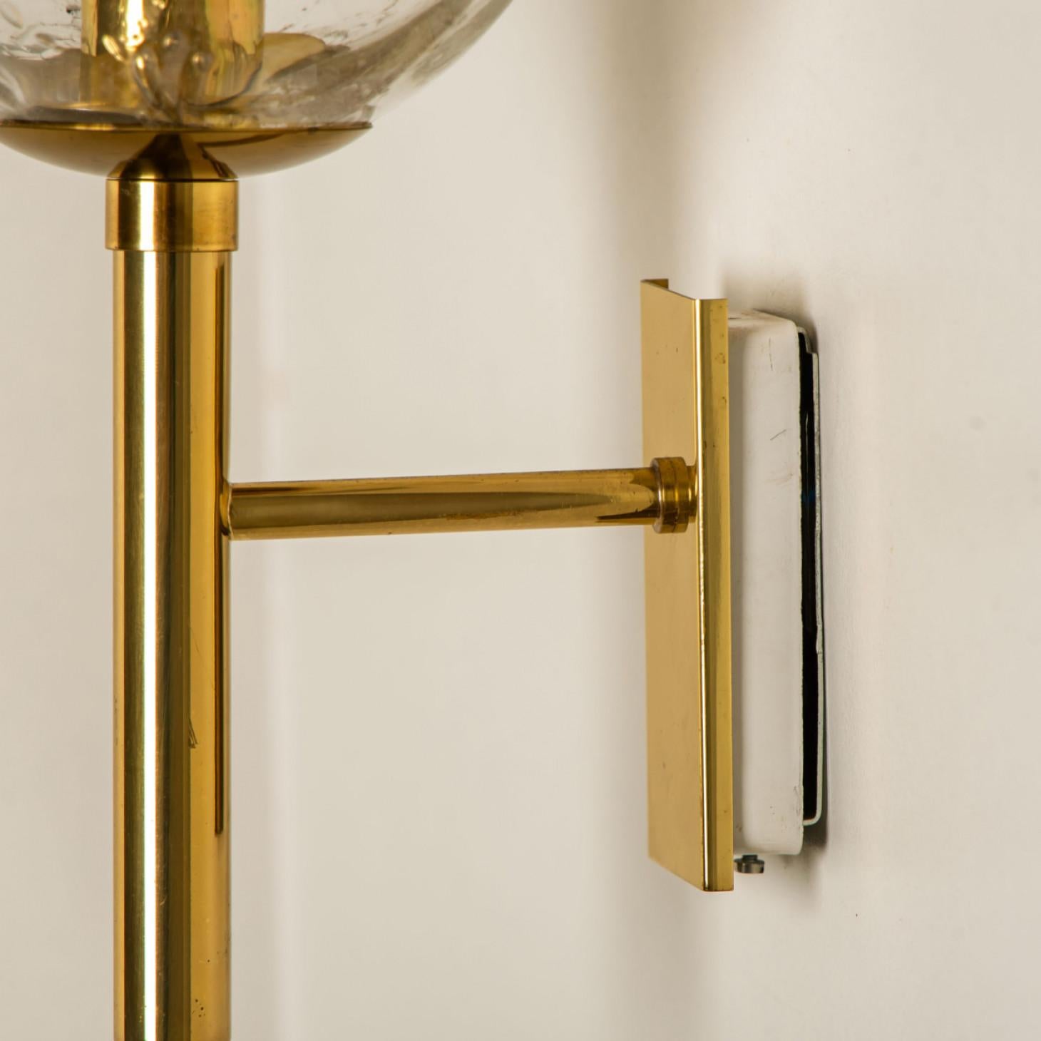 Bubble Glass Wall Lights or Wall Sconces by Doria Leuchten, 1960s In Good Condition For Sale In Rijssen, NL