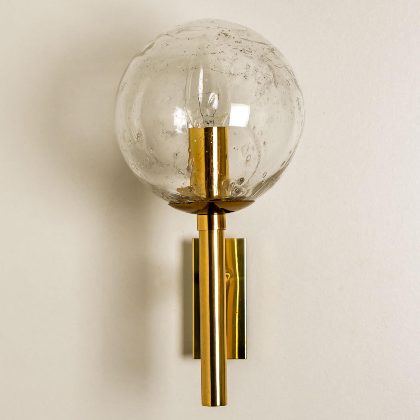 Bubble Glass Wall Lights or Wall Sconces by Doria Leuchten, 1960s For Sale 1