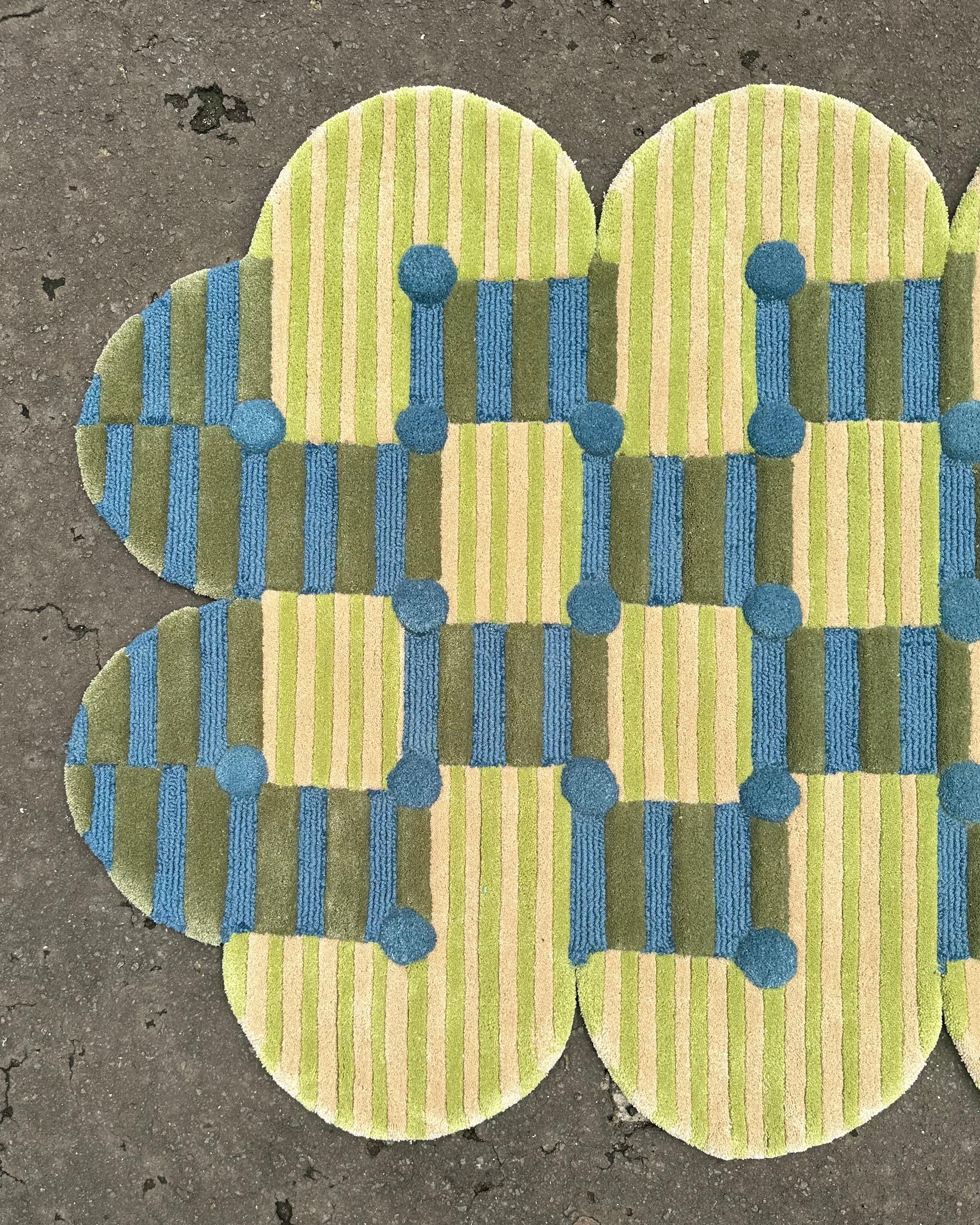 Modern Bubble Grid the Geometry Rug by RAG HOME For Sale