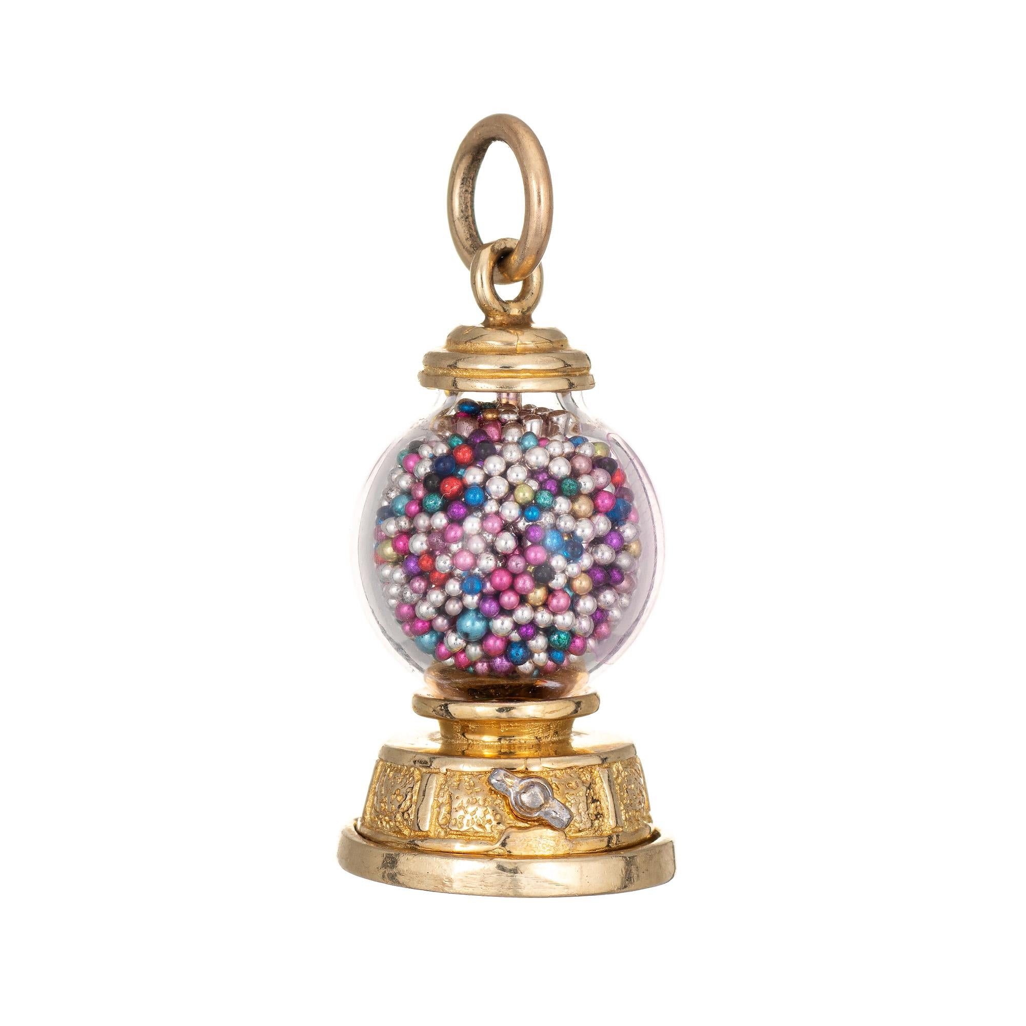 Bubble Gum Charm 14k Gelbgold Estate Fine Jewelry Vintage-Anhänger (Moderne)