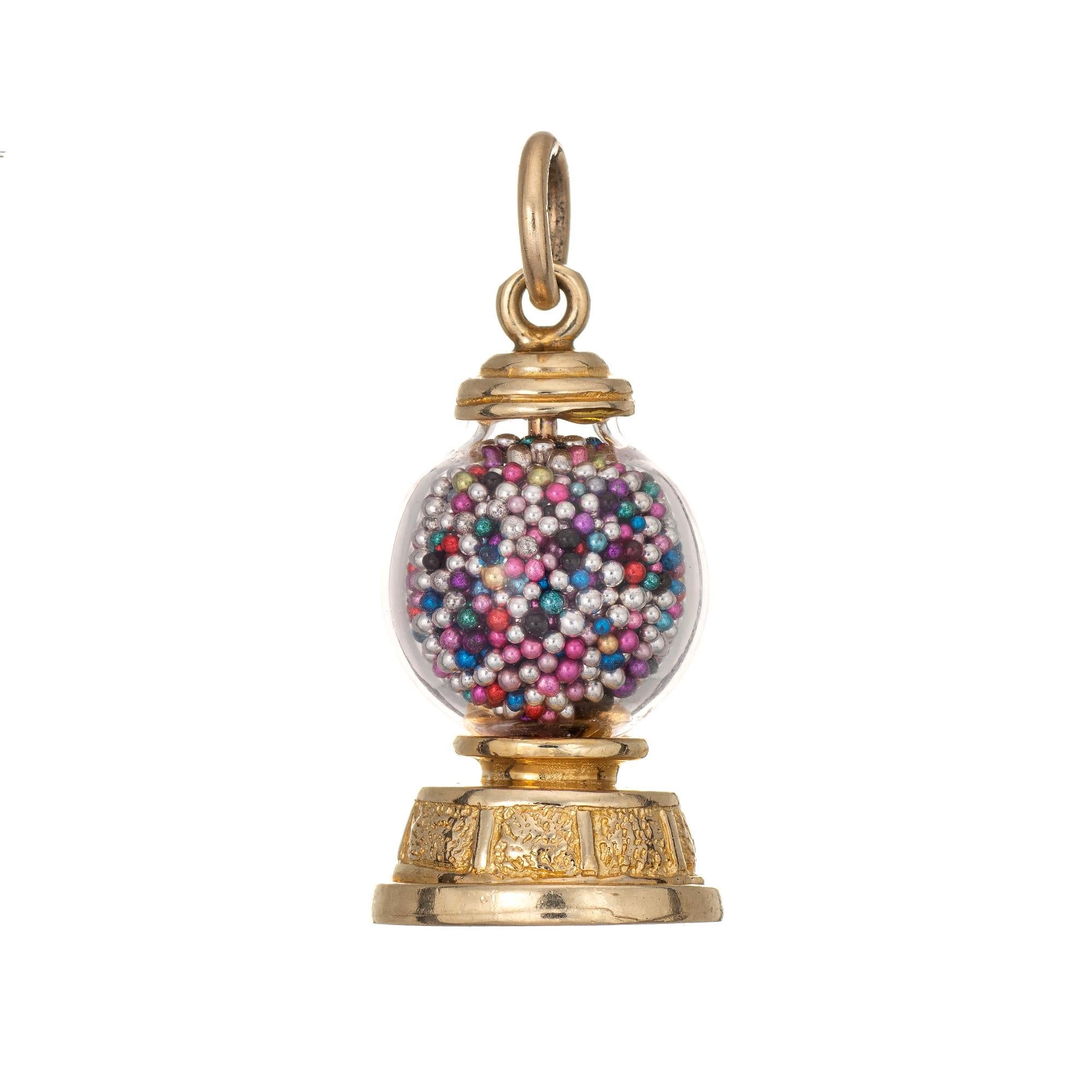 Bubble Gum Charm 14k Gelbgold Estate Fine Jewelry Vintage-Anhänger im Zustand „Gut“ in Torrance, CA