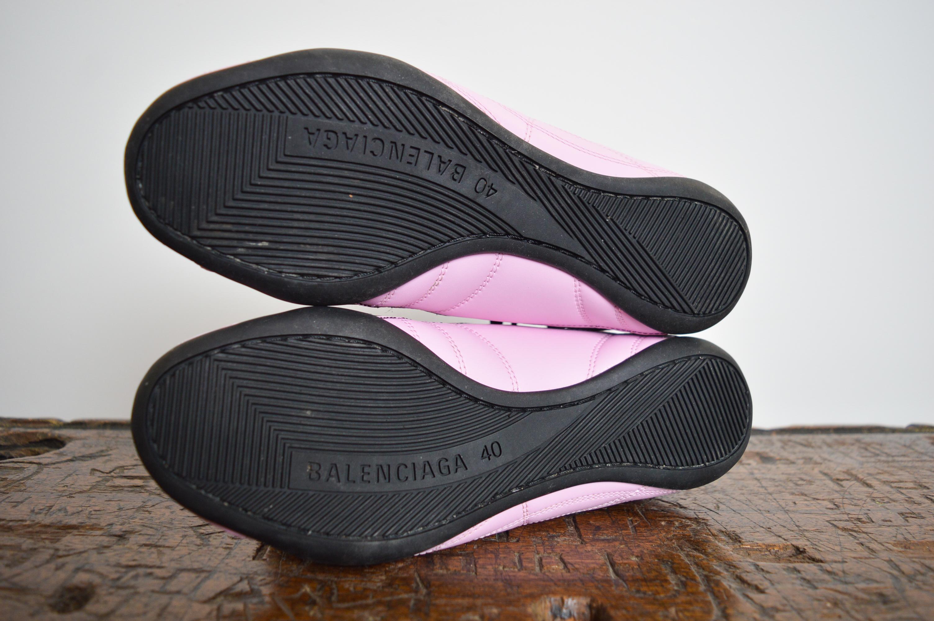 Baskets de football Demna Gsvali Balenciaga Zens rose bulle à lacets en vente 9