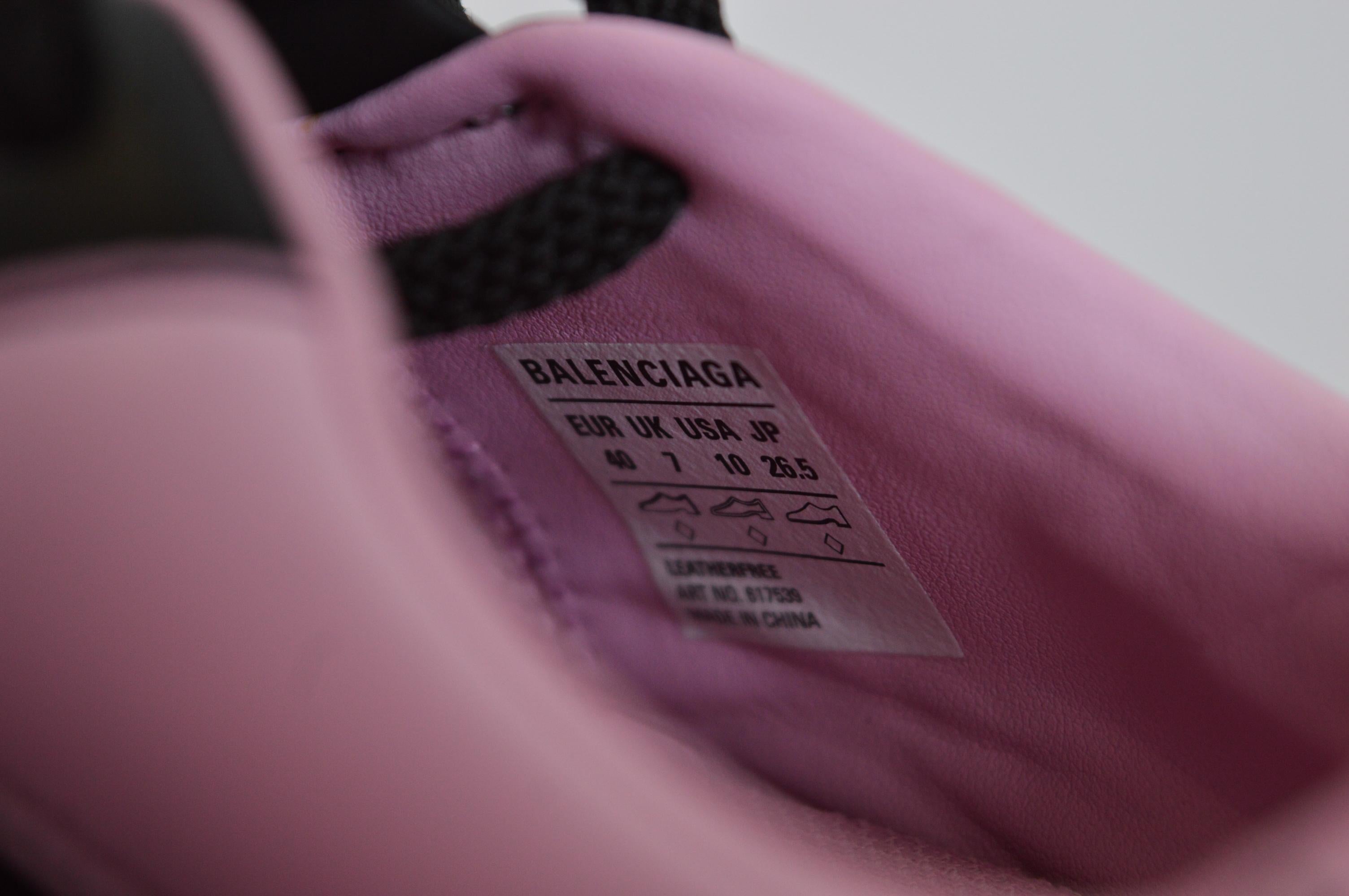 Baskets de football Demna Gsvali Balenciaga Zens rose bulle à lacets en vente 3