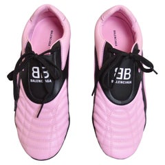 Bubble gum pink Balenciaga Zens lace up Demna Gsvali Football Sneakers trainers