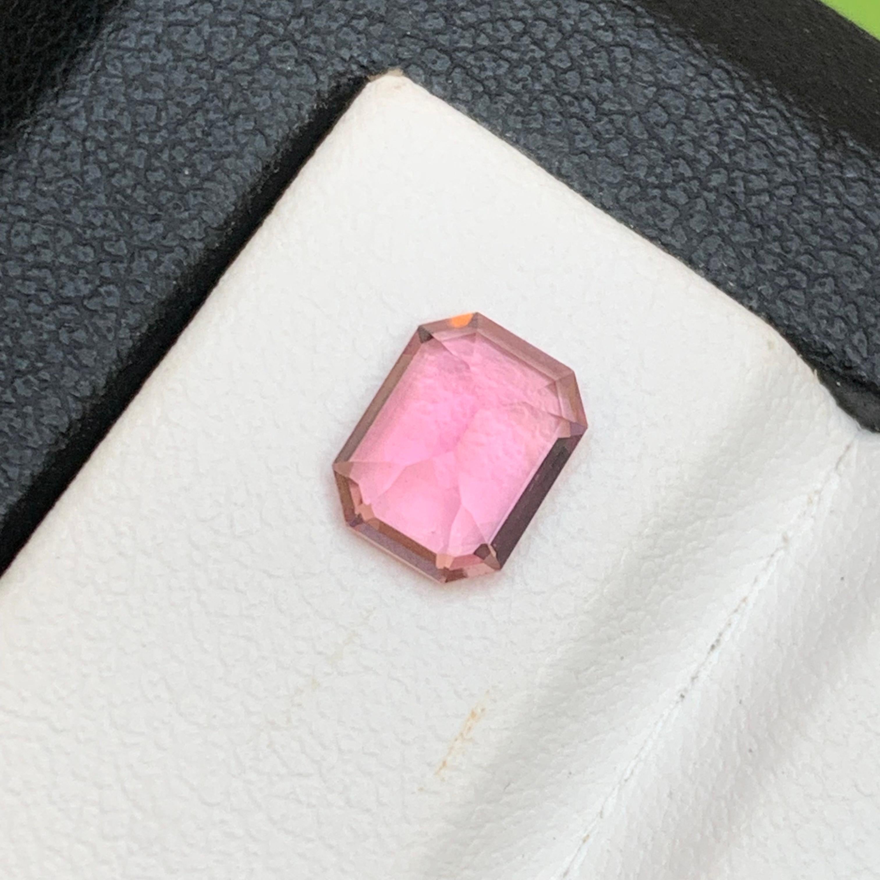 Bague bulle Gum Pink Natural Tourmaline Gemstone 1,20Ct Cut for Jewelry en vente 4