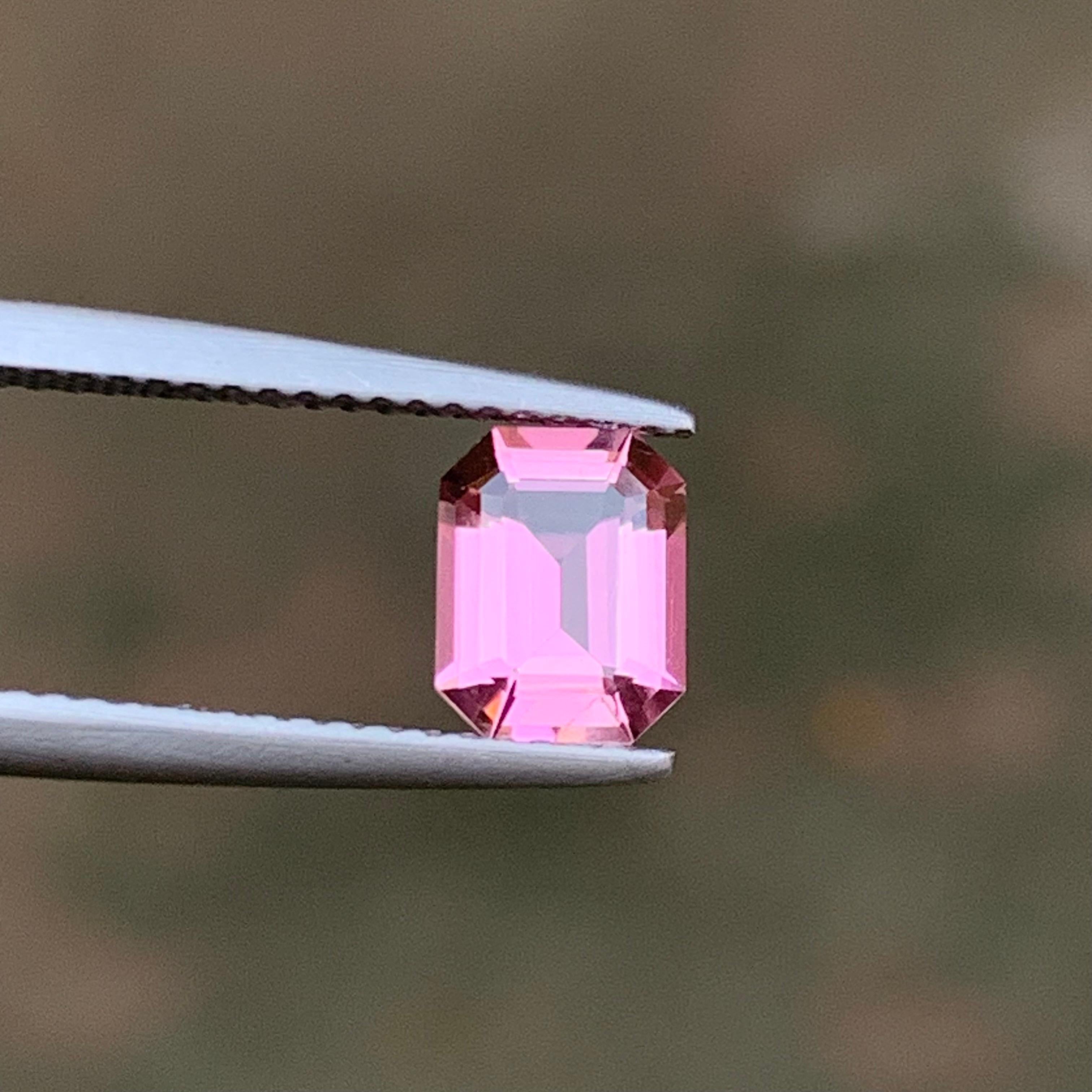 Bague bulle Gum Pink Natural Tourmaline Gemstone 1,20Ct Cut for Jewelry en vente 2