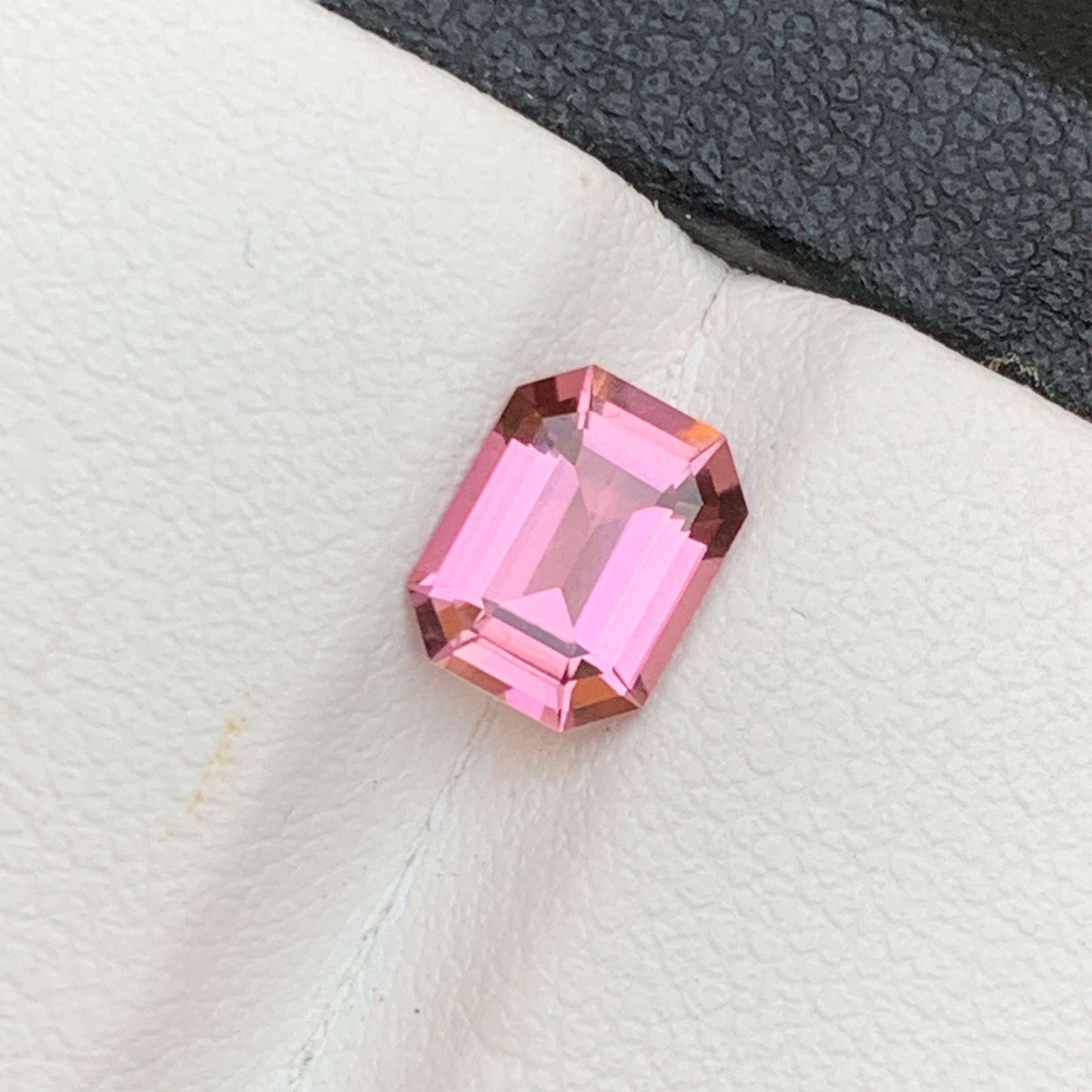 Bague bulle Gum Pink Natural Tourmaline Gemstone 1,20Ct Cut for Jewelry en vente 3