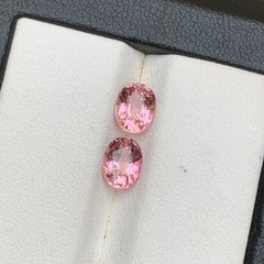 Bubble Gum Pink Tourmaline 1.85 Ct Oval Cut Natural Loose Gemstone Pair —Jewelry