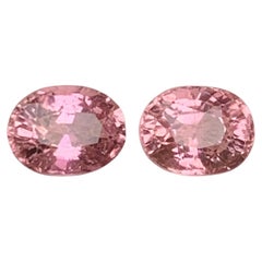 Bubble Gum Pink Tourmaline 1.85 Ct Oval Cut Natural Loose Gemstone Pair —Jewelry
