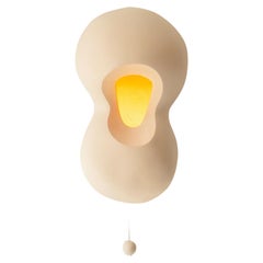 Contemporary Ceramic Mini Wall Sconce, Organic Modern Clay "Bubble Lamp" by AOAO