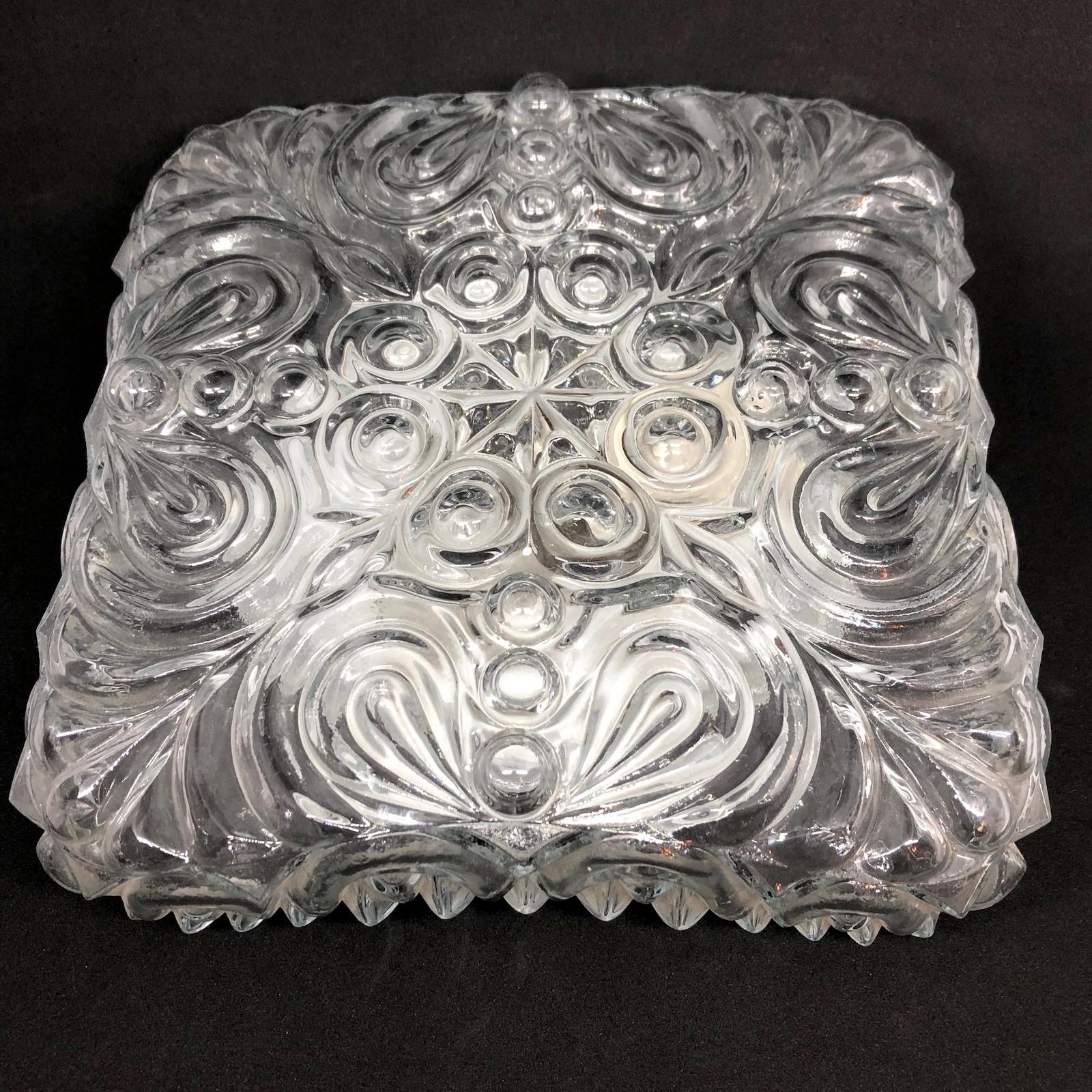 Bubble Pattern Glass Flush Mount Ceiling Light, Germany, 1970s For Sale 2