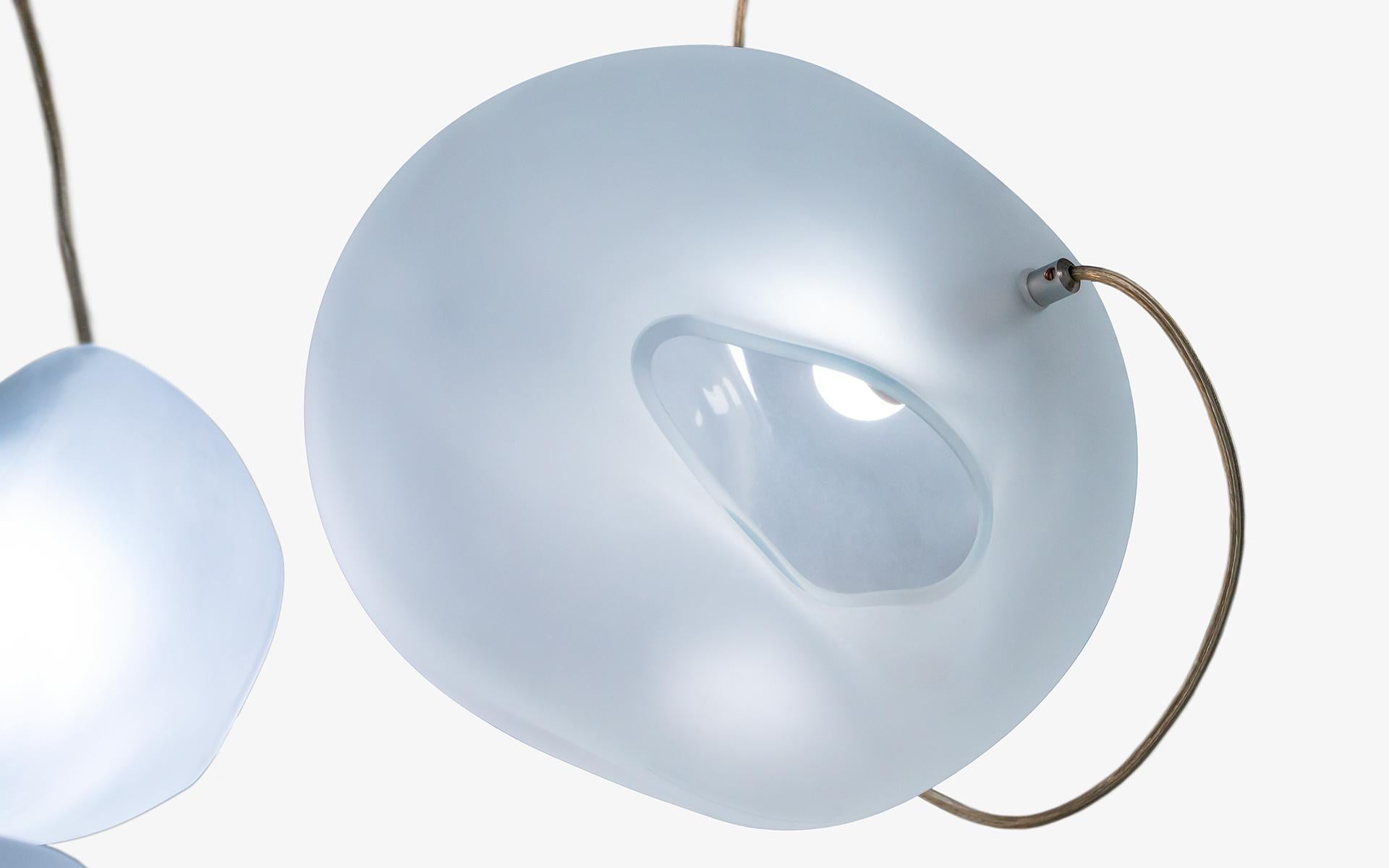 Moderno Bubble 3-Light Pendant Lighting in vendita