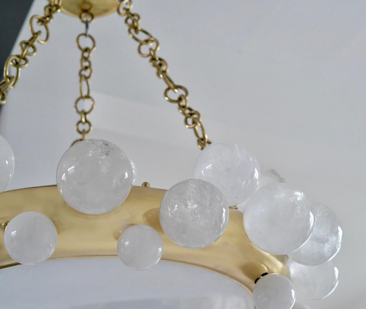 Contemporary Bubble Rock Crystal Chandelier by Phoenix For Sale