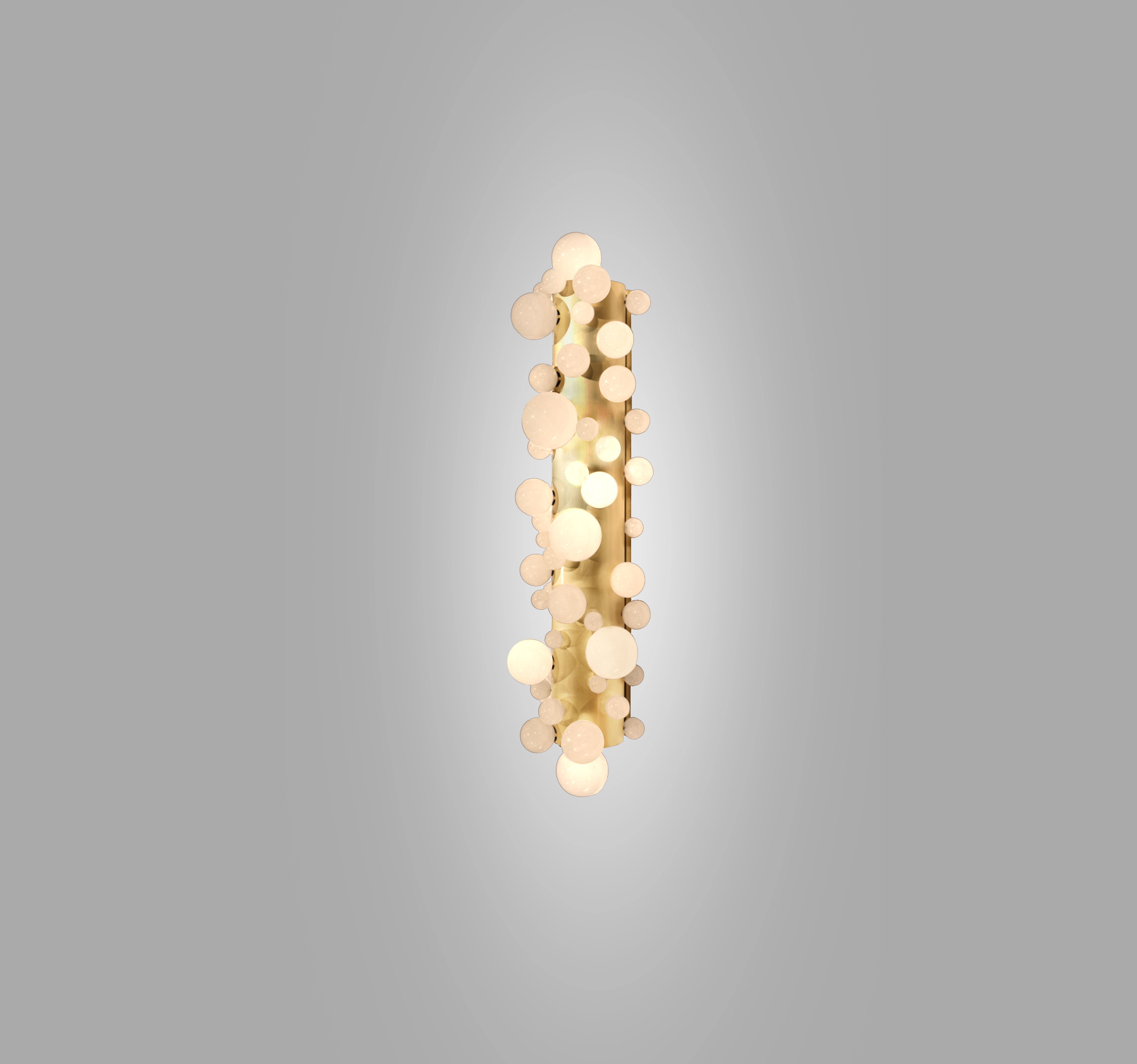 Bubble Rock Crystal Sconces by Phoenix In Excellent Condition For Sale In New York, NY
