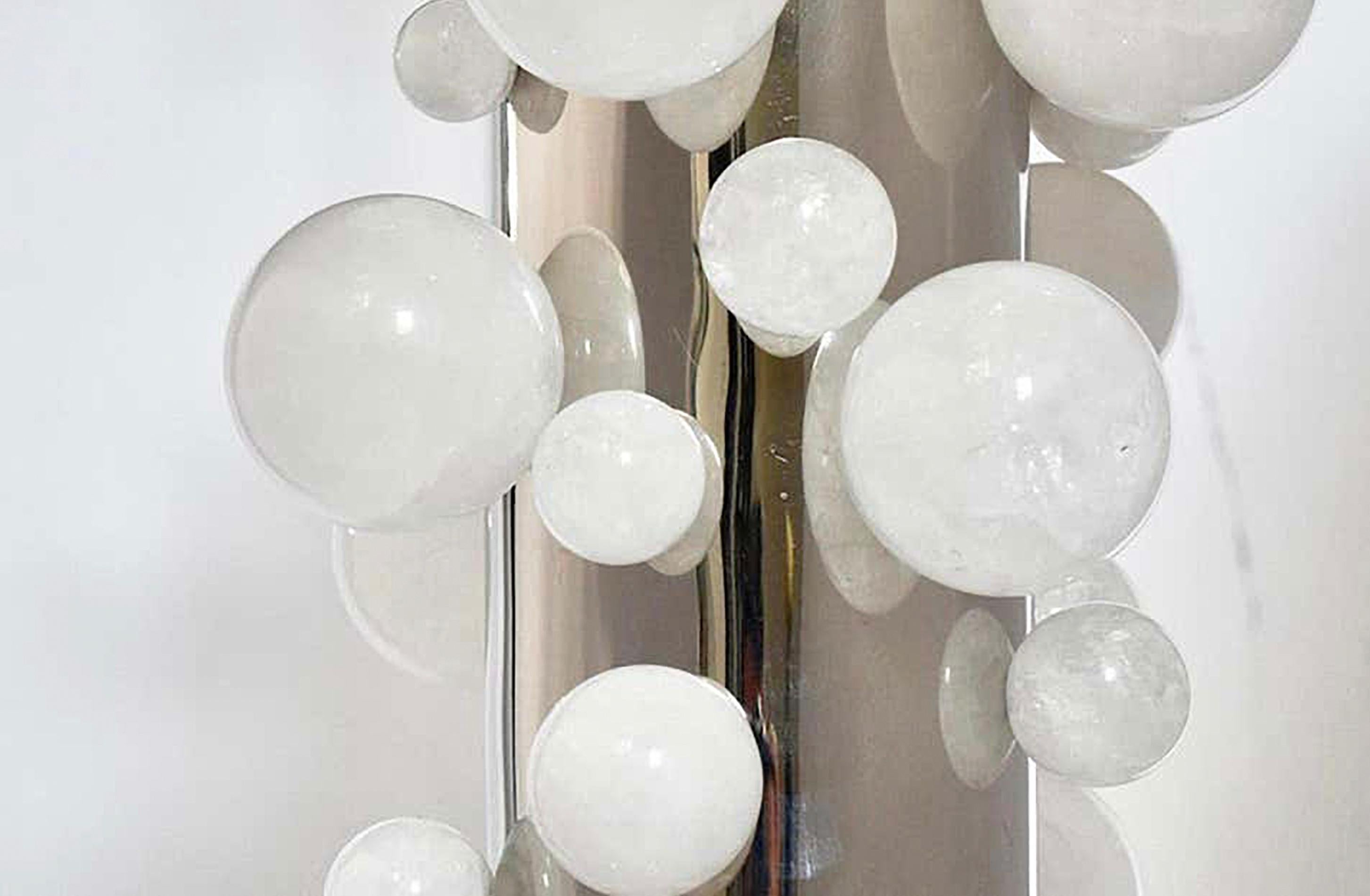 Bubble Rock Crystal Sconces by Phoenix In Excellent Condition In New York, NY