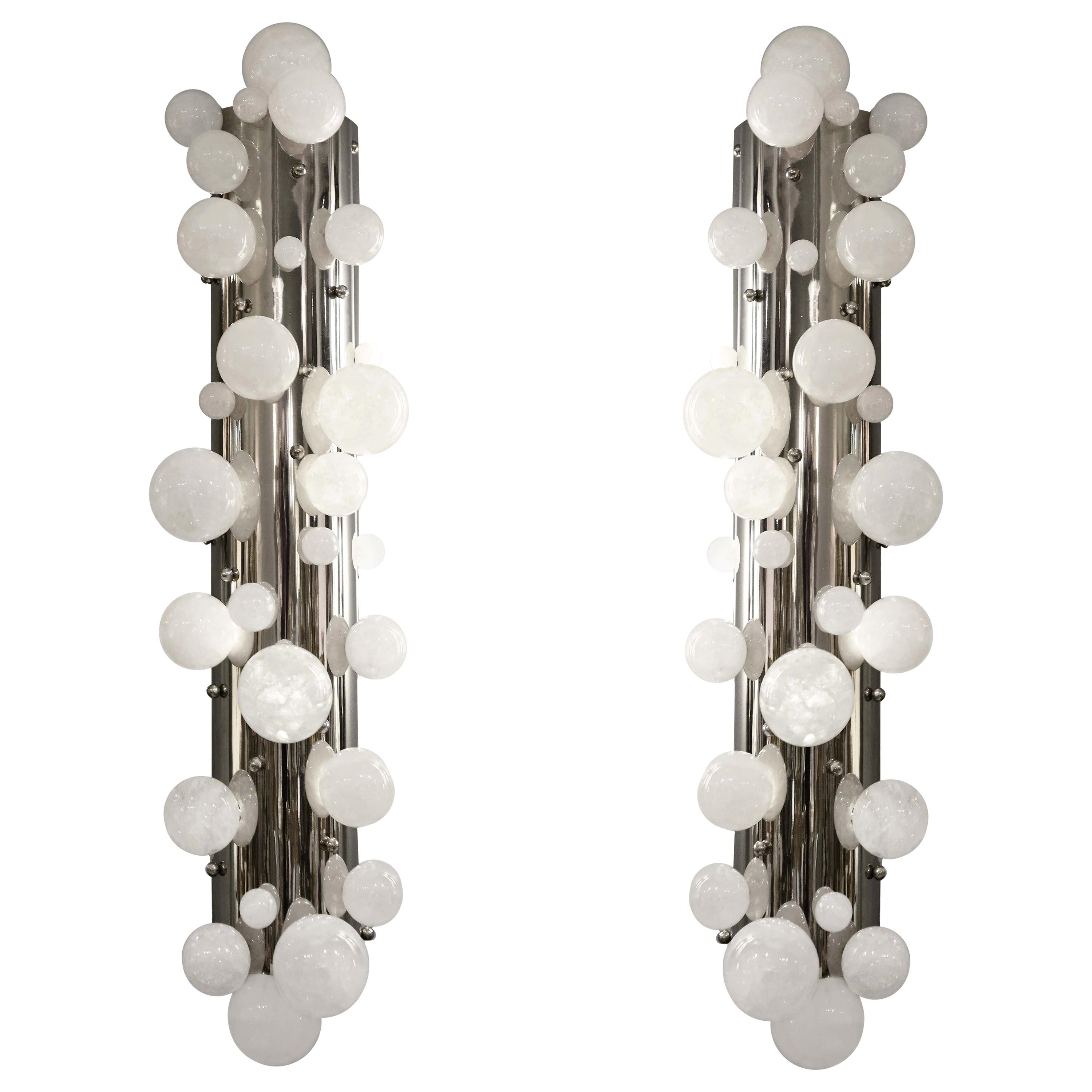 Bubble Rock Crystal Sconces by Phoenix For Sale at 1stDibs