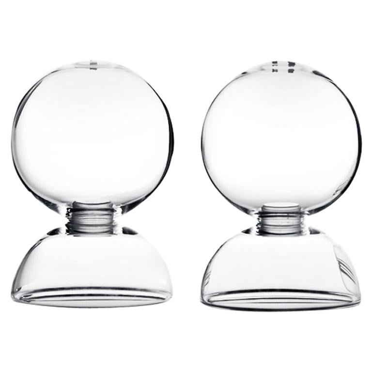 Bubble Salt and Pepper Shaker Set in Blown Glass by Gordon Guillaumier For Sale