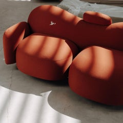 Bubble Small Cherrry Sculptural Sofa by MainGUILTY, Contemporary Luxury Design