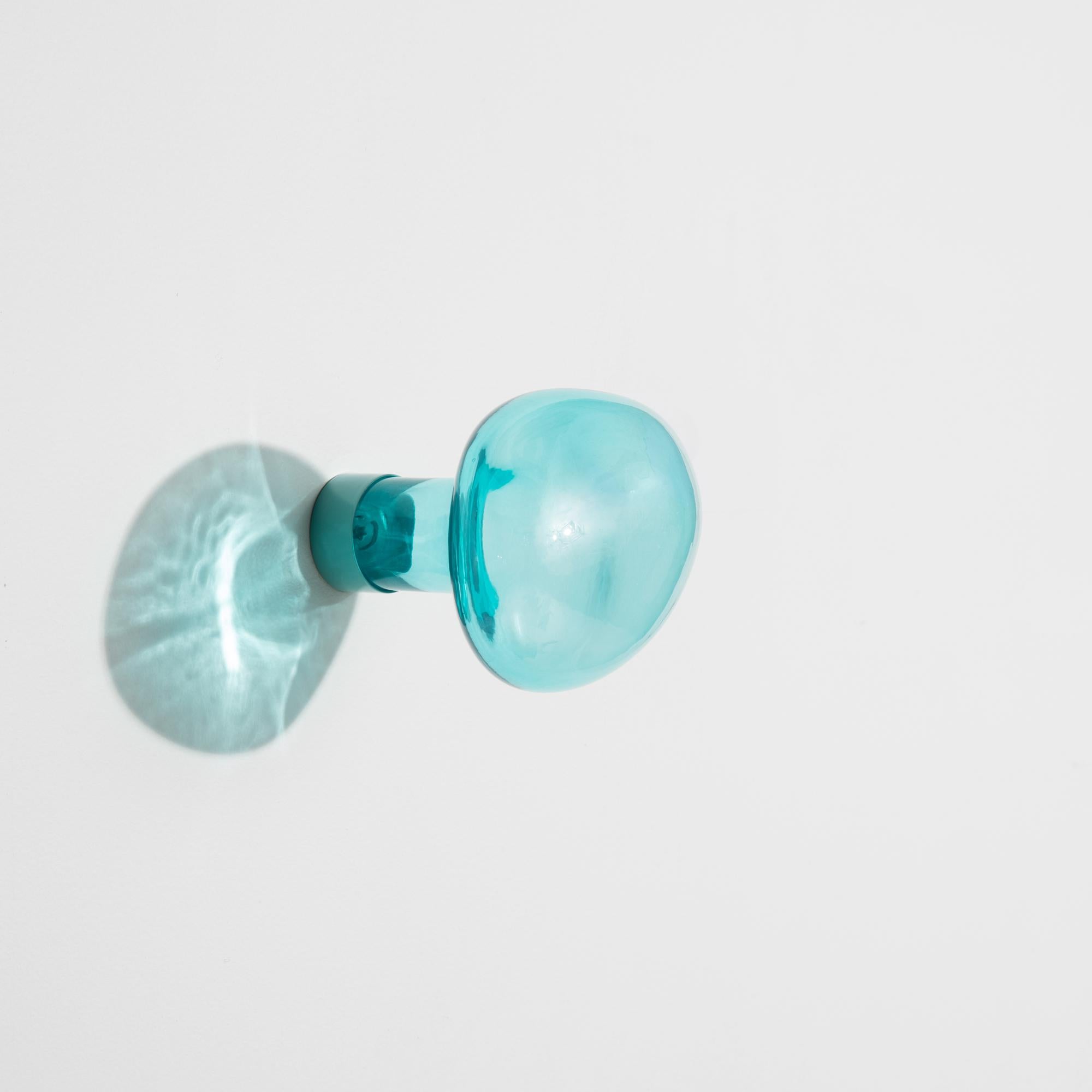 Polish PETITE FRITURE Bubble, Small Coat Hook, Transparent Blue, Vaulot & Dyèvre For Sale