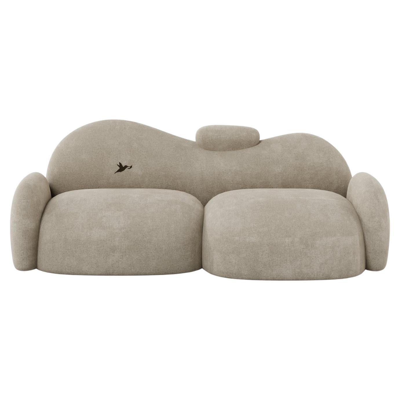 Bubble Small Sculptural Sofa by MainGUILTY, Contemporary Luxury Design w/Fabric For Sale
