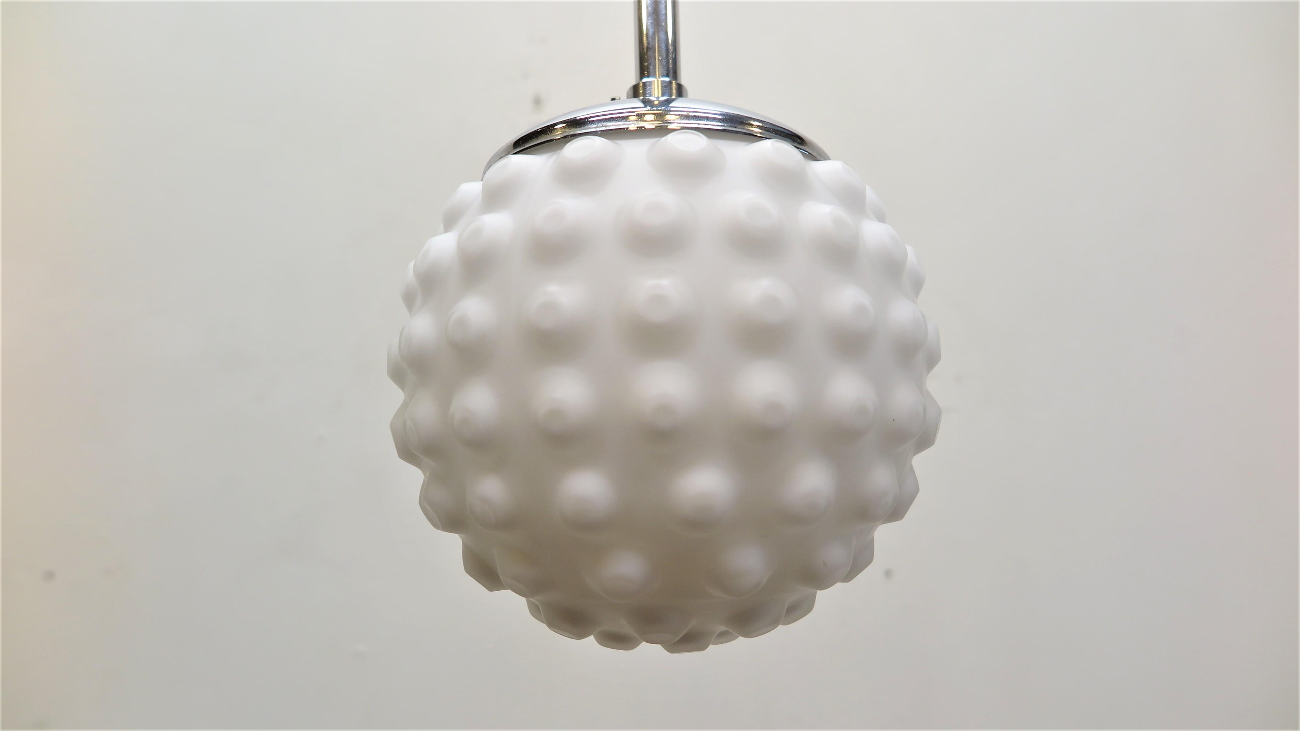 German Bubble Sphere Pendant Doria Leuchten  For Sale