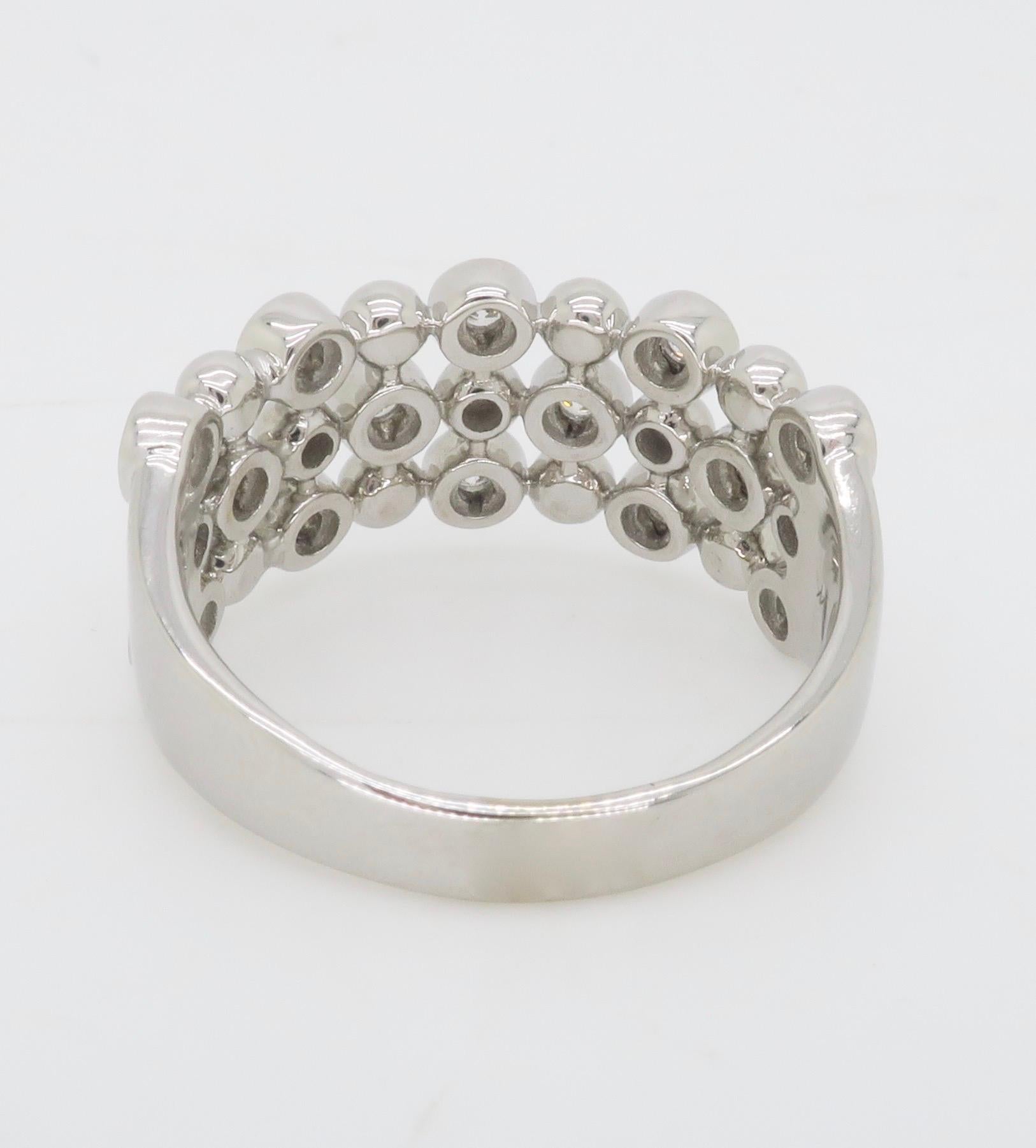 Bubble Style Diamond Band Ring  For Sale 7