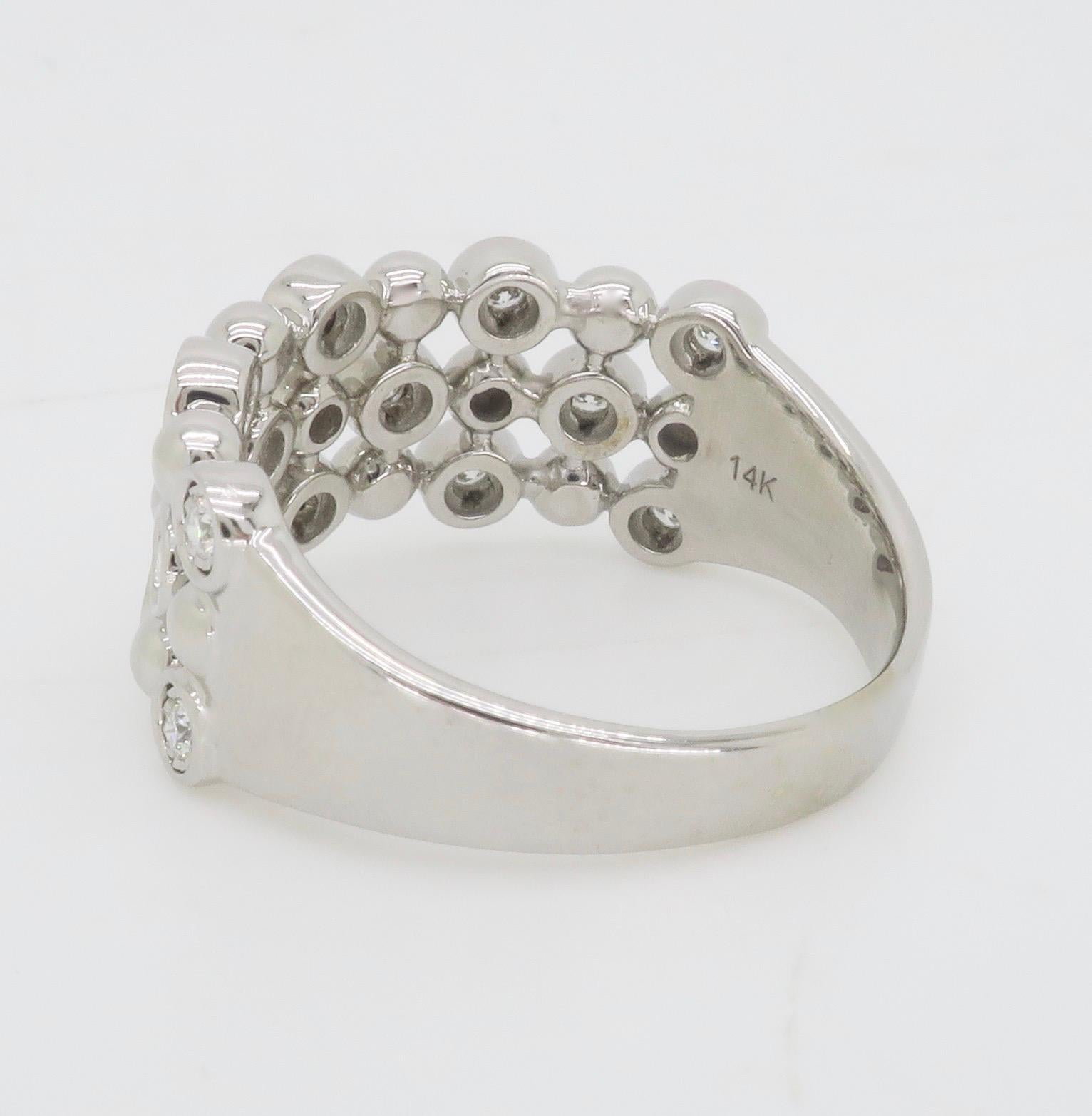 Bubble Style Diamond Band Ring  For Sale 8
