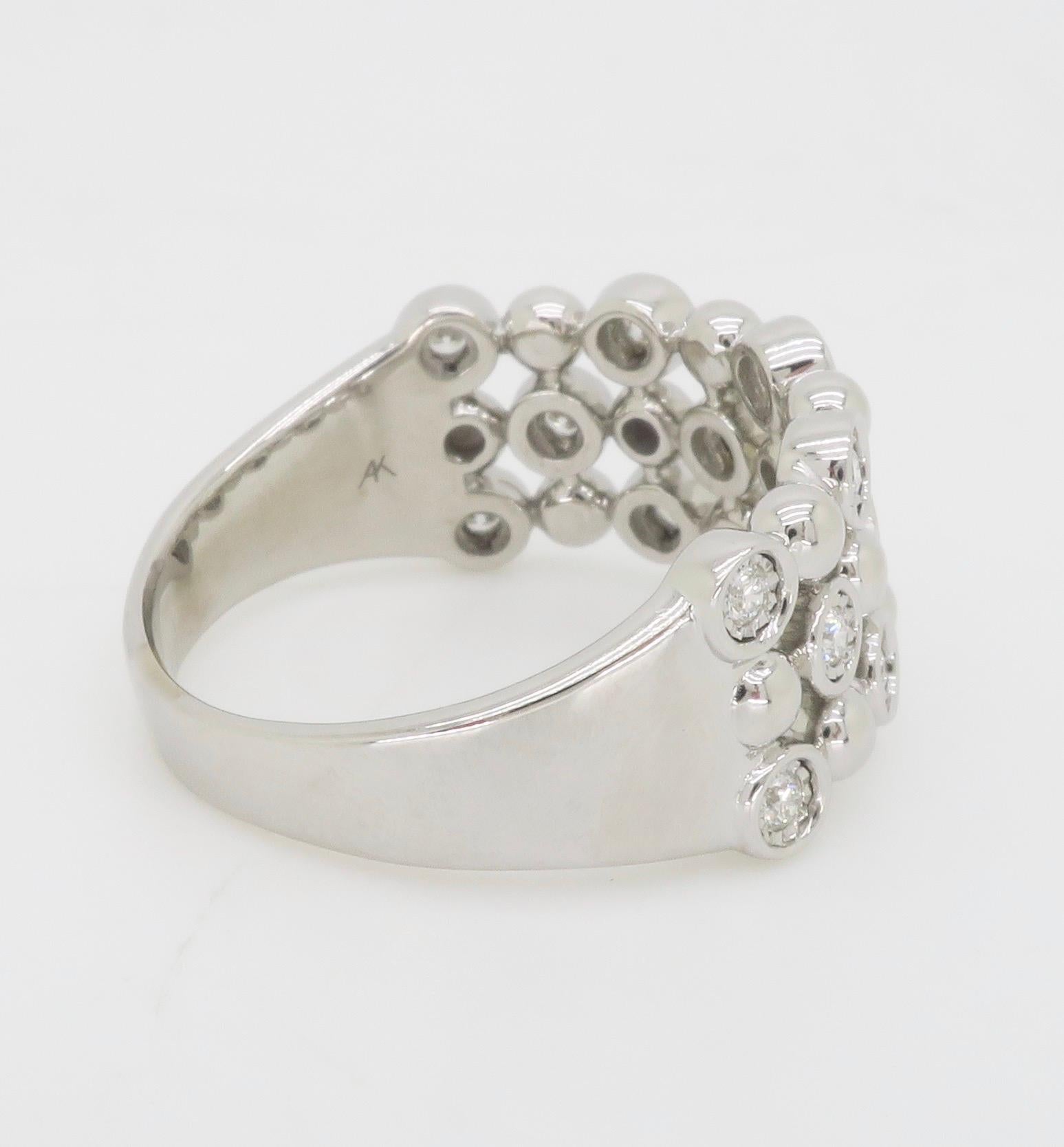 Bubble Style Diamond Band Ring  For Sale 9