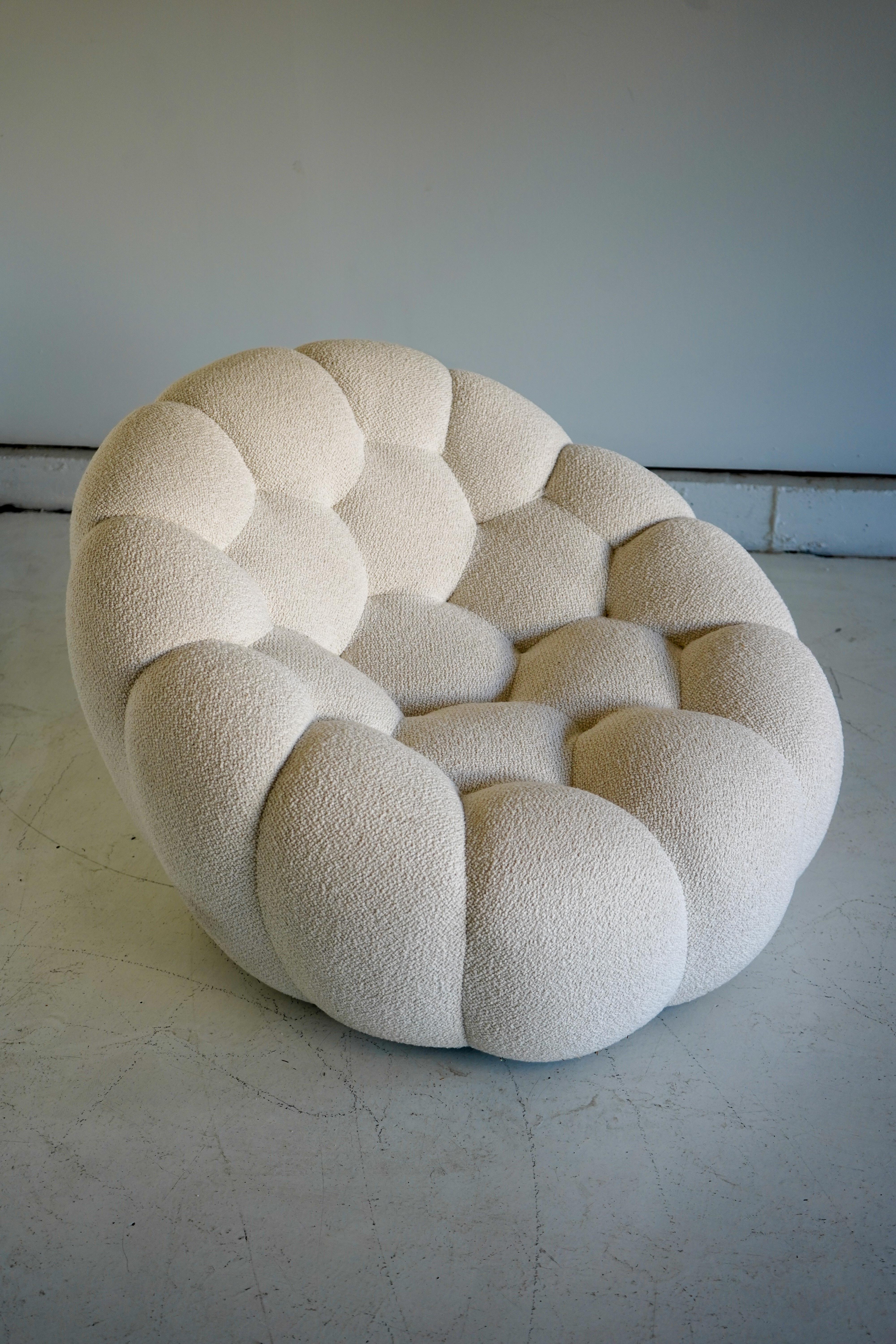 Laine Fauteuil pivotant en bulles Sacha Lakic pour Roche Bobois