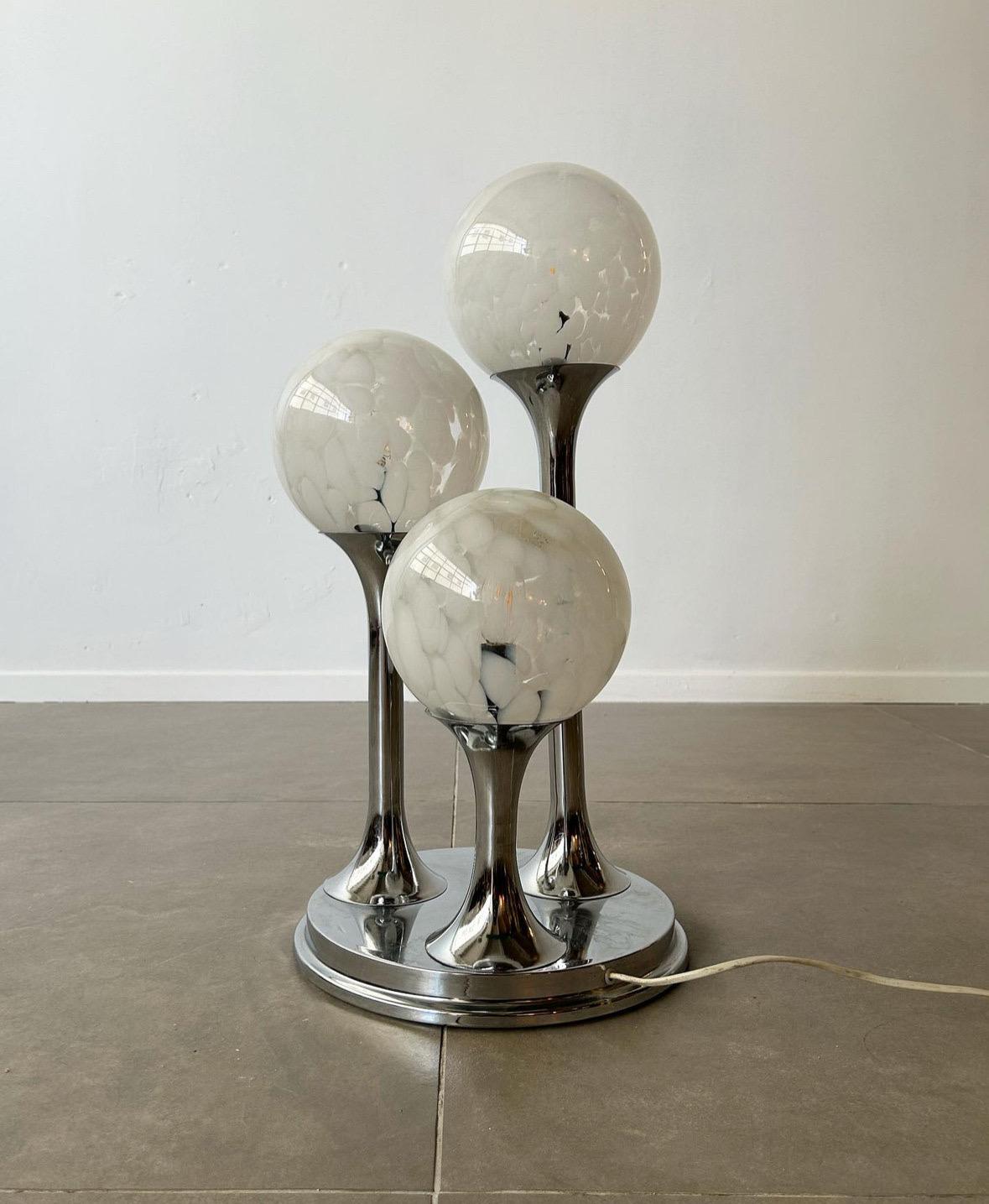 Glass ‘Bubble’ table/floor lamp designed by Goffredo Reggiani, 1970s Italy For Sale