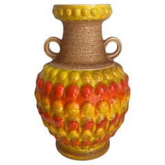 Bubble the Bay Ochre enamelled earthenware vase