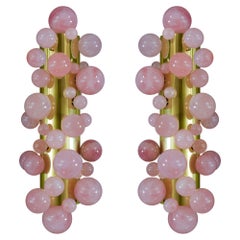 Bubble24 Pink Rock Crystal sconces By Phoenix