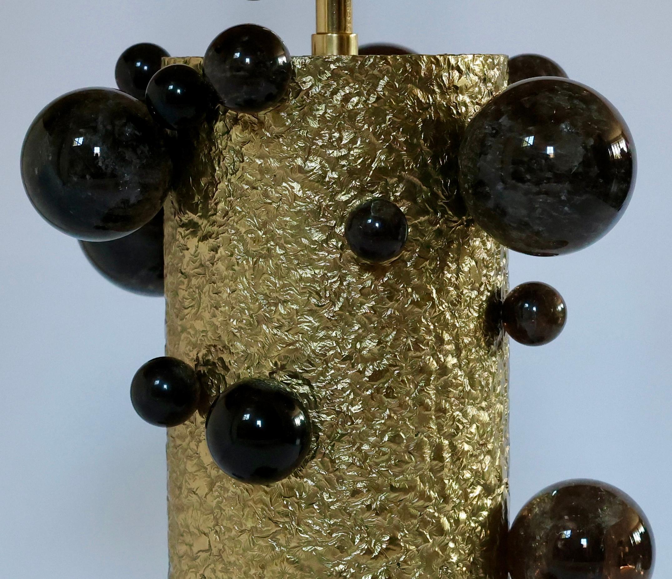 XXI secolo e contemporaneo Lampade a bolle di cristallo di rocca fumé Bubble26 in vendita