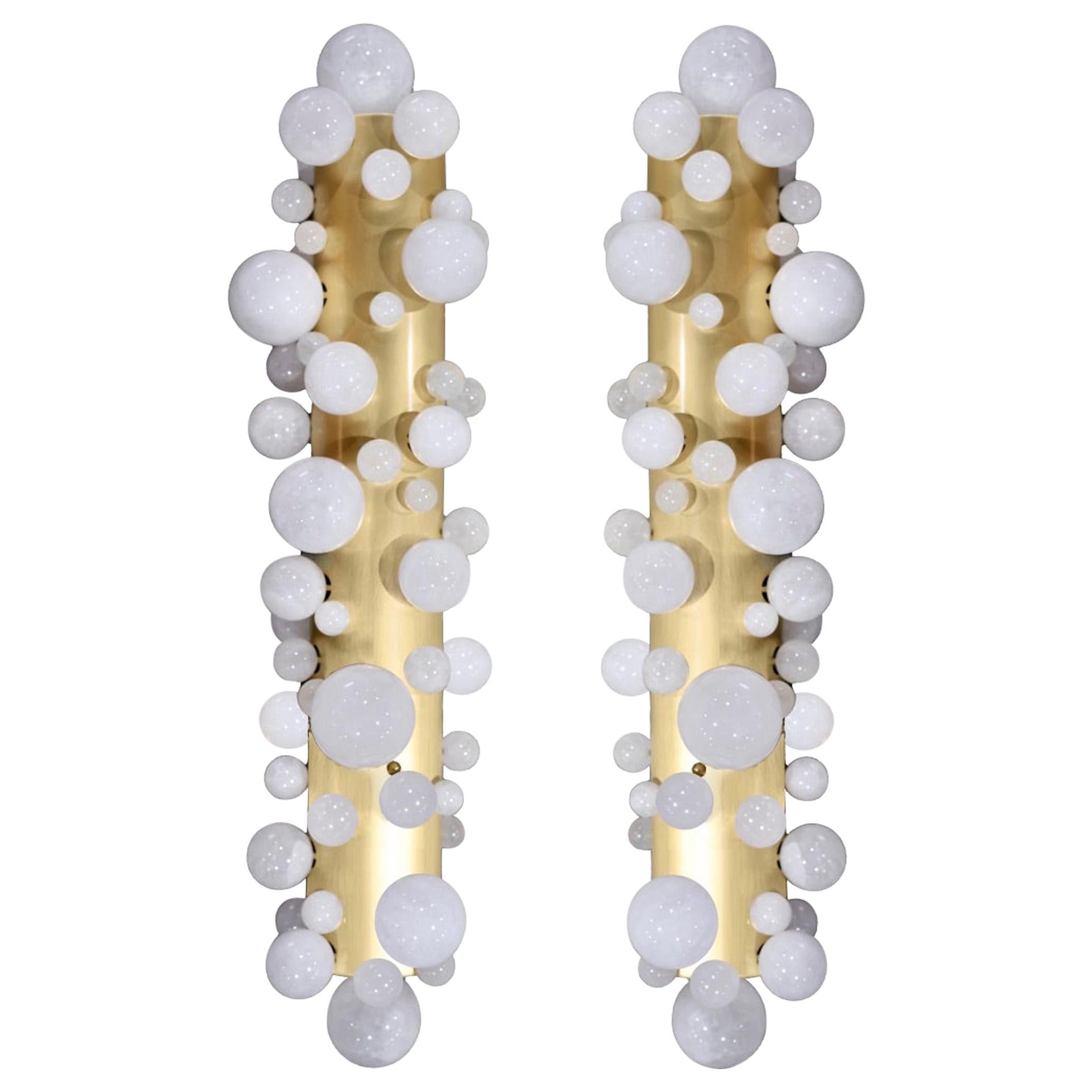 Bubble28 Rock Crystal Sconces by Phoenix