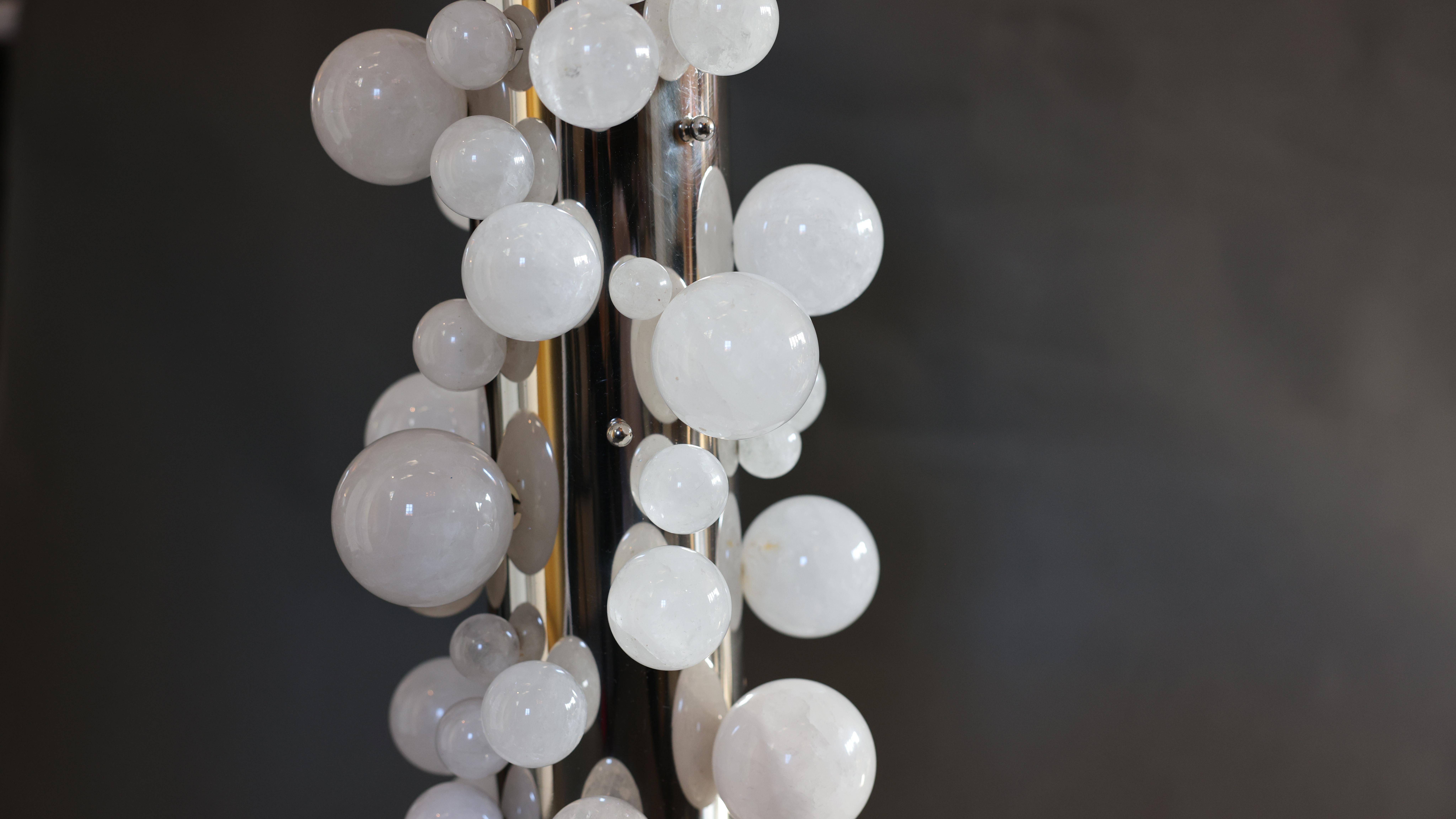 Cristallo di rocca Bubble28 Sconce di Phoenix in vendita