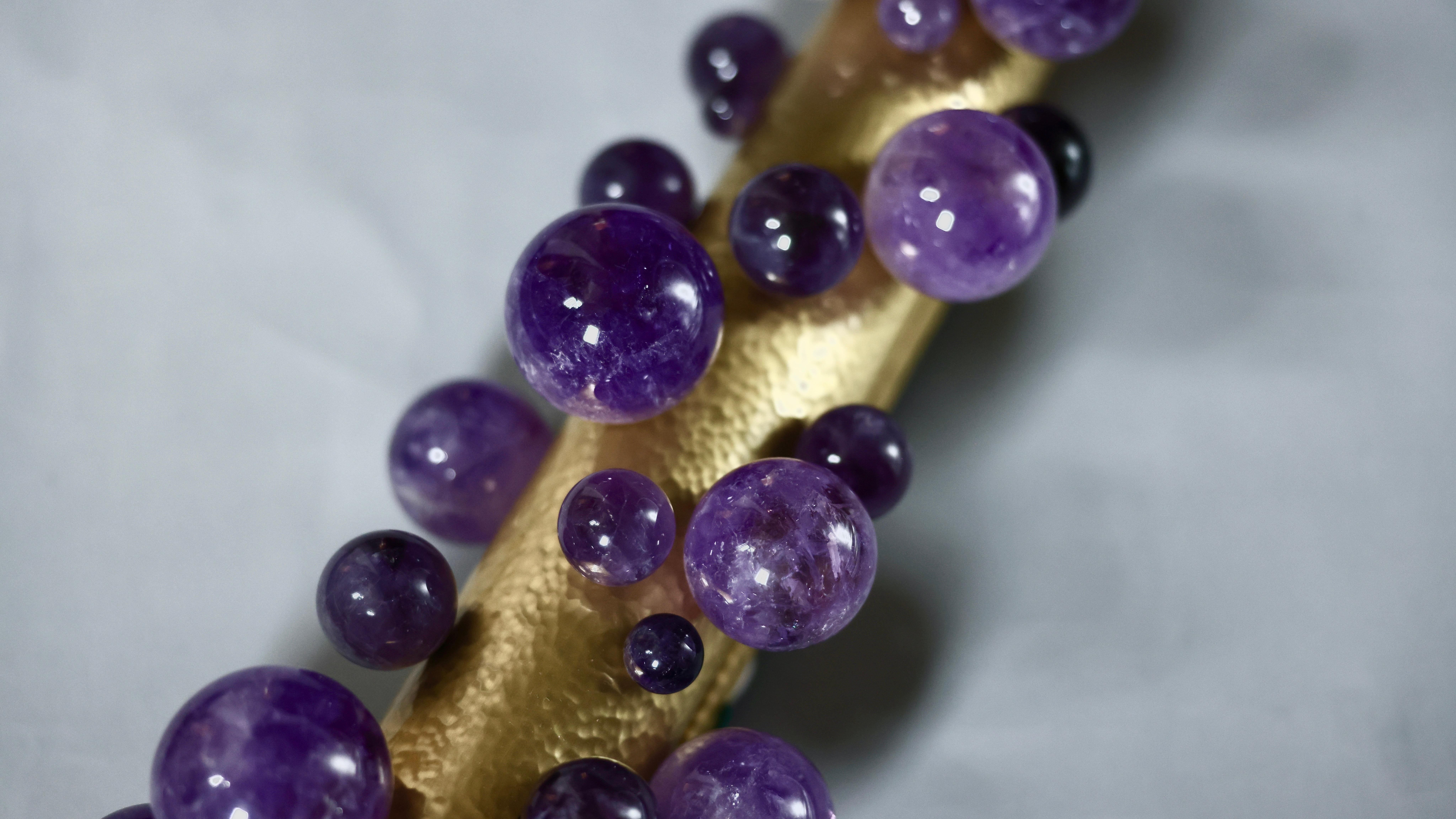 Bubble29 Amethyst sconces By Phoenix In New Condition For Sale In New York, NY